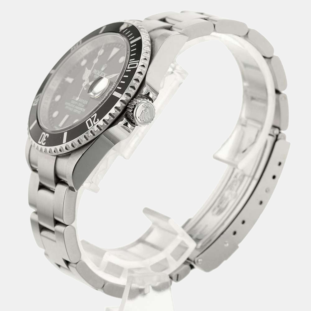 Rolex Black Stainless Steel Submariner 16610 Automatic Men's Wristwatch 40 mm
Rolex Black Stainless Steel Submariner 16610 Automatic Men's Wristwatch 40 mm