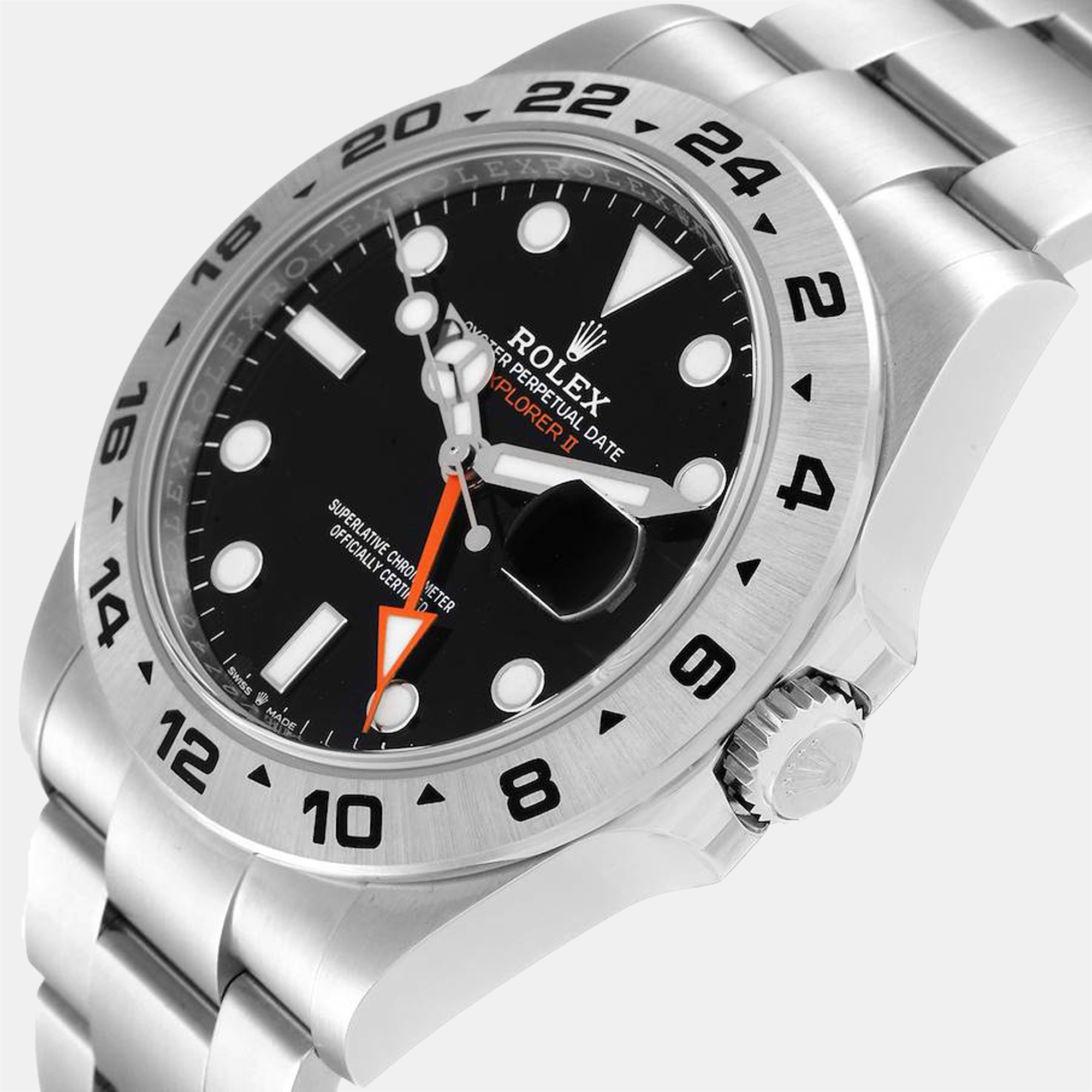 Rolex Black Stainless Steel Explorer II 226570 Automatic Men's Wristwatch 42 mm
Rolex Black Stainless Steel Explorer II 226570 Automatic Men's Wristwatch 42 mm