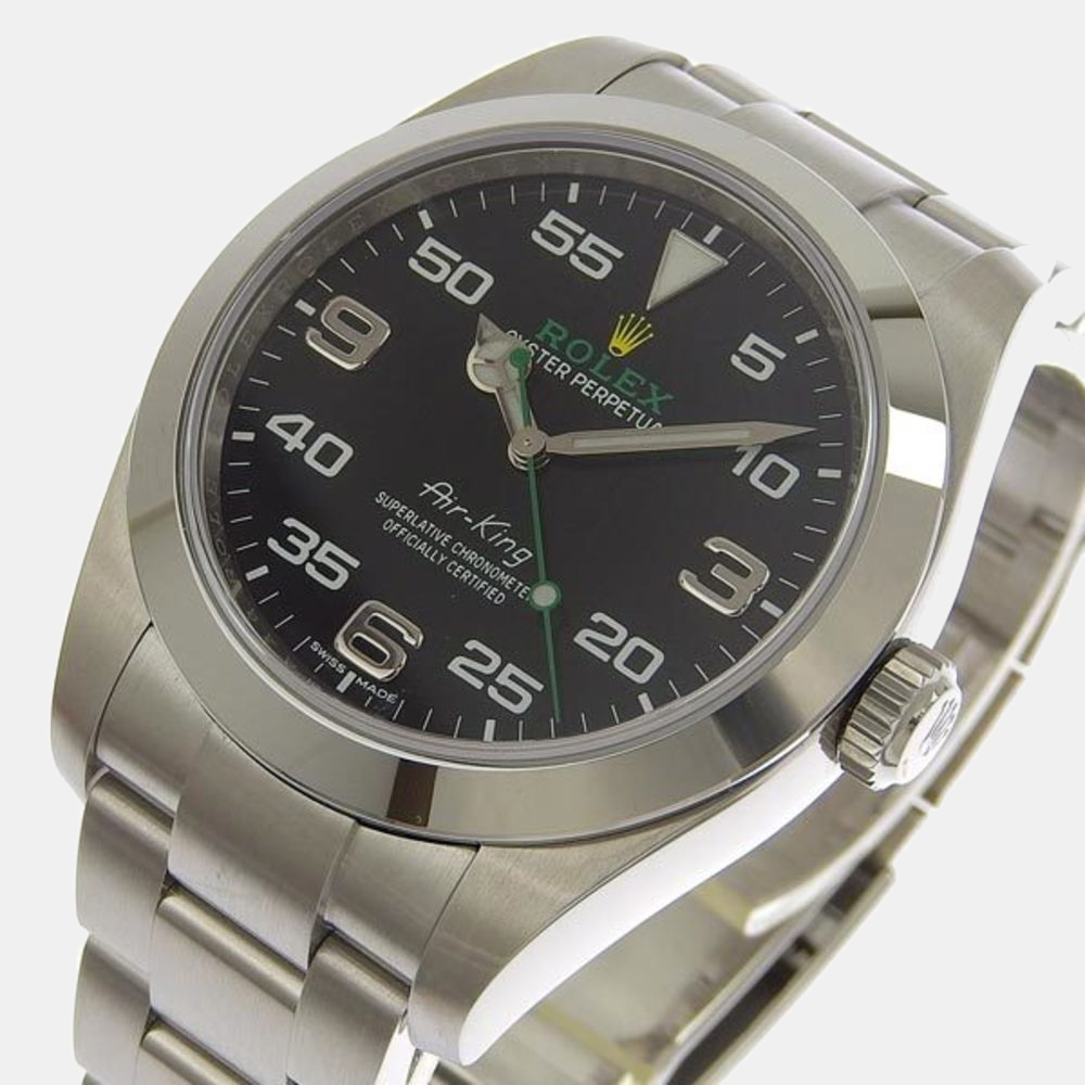 Rolex Black Stainless Steel Air-King 116900 Automatic Men's Wristwatch 39 mm
Rolex Black Stainless Steel Air-King 116900 Automatic Men's Wristwatch 39 mm