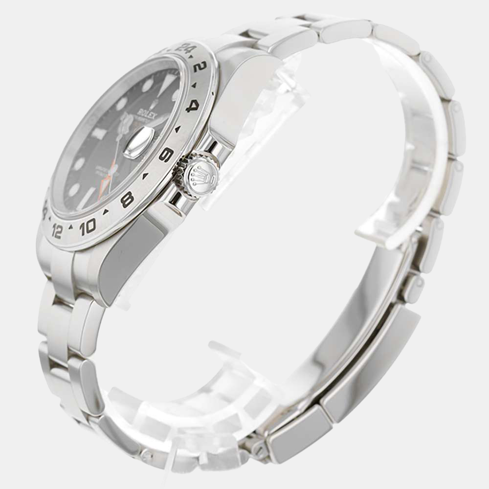 Rolex Black Stainless Steel Explorer II 216570 Automatic Men's Wristwatch 42 mm
Rolex Black Stainless Steel Explorer II 216570 Automatic Men's Wristwatch 42 mm