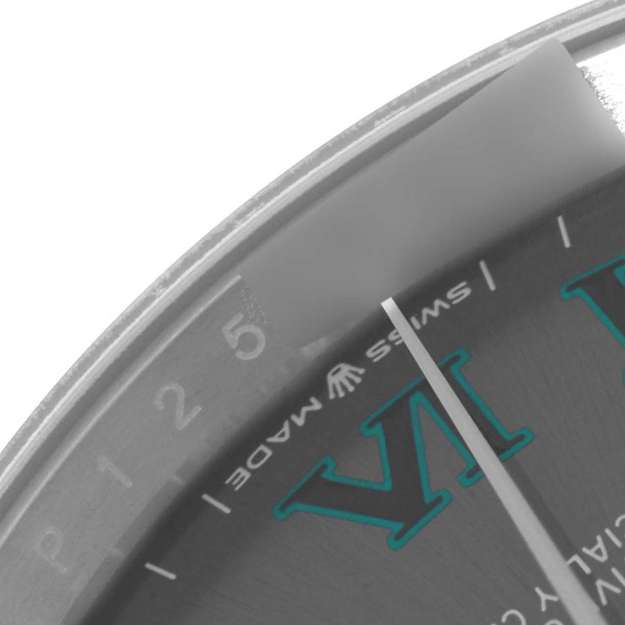 Rolex Grey Stainless Steel Datejust Wimbledon 126200 Automatic Men's Wristwatch 36 Mm