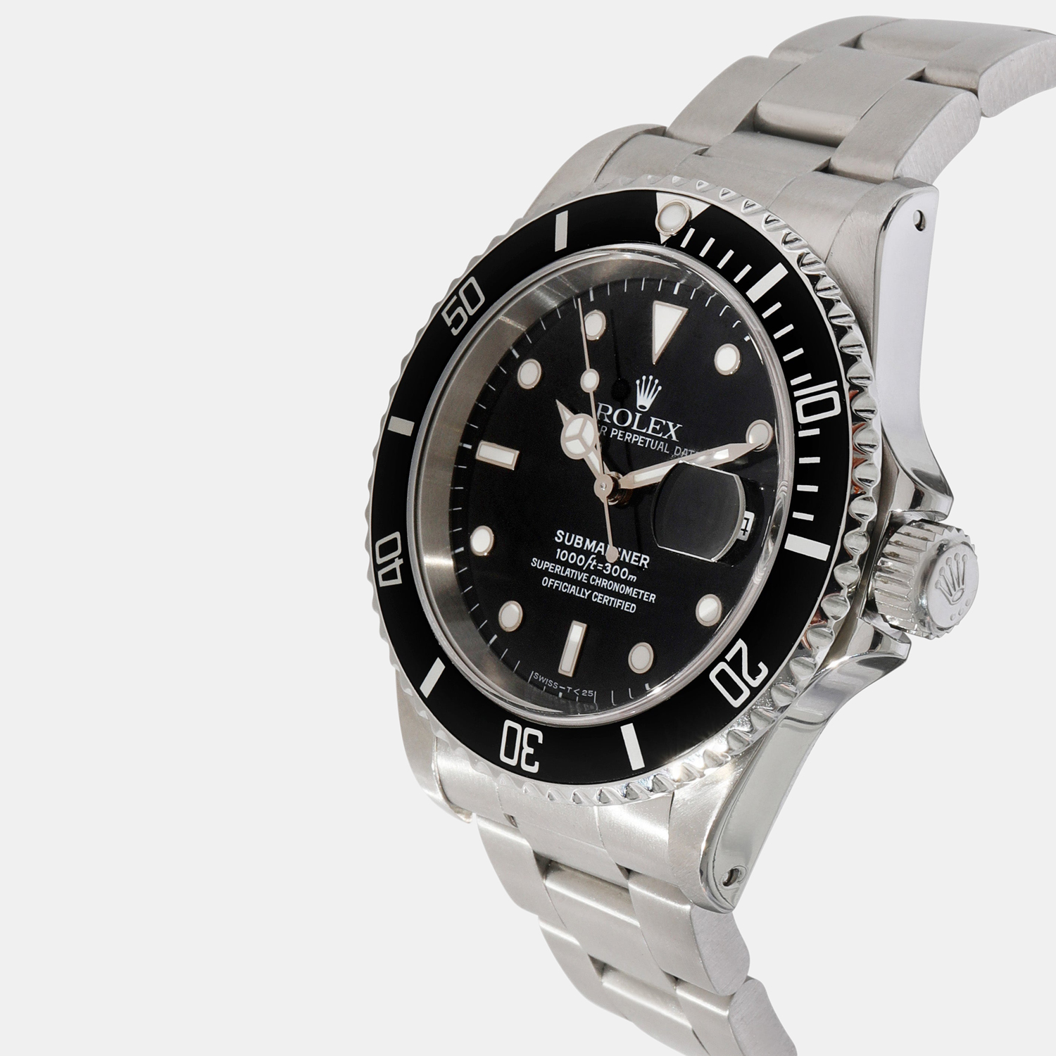 Rolex Black Stainless Steel Submariner 16610 Automatic Men's Wristwatch 40 mm
Rolex Black Stainless Steel Submariner 16610 Automatic Men's Wristwatch 40 mm