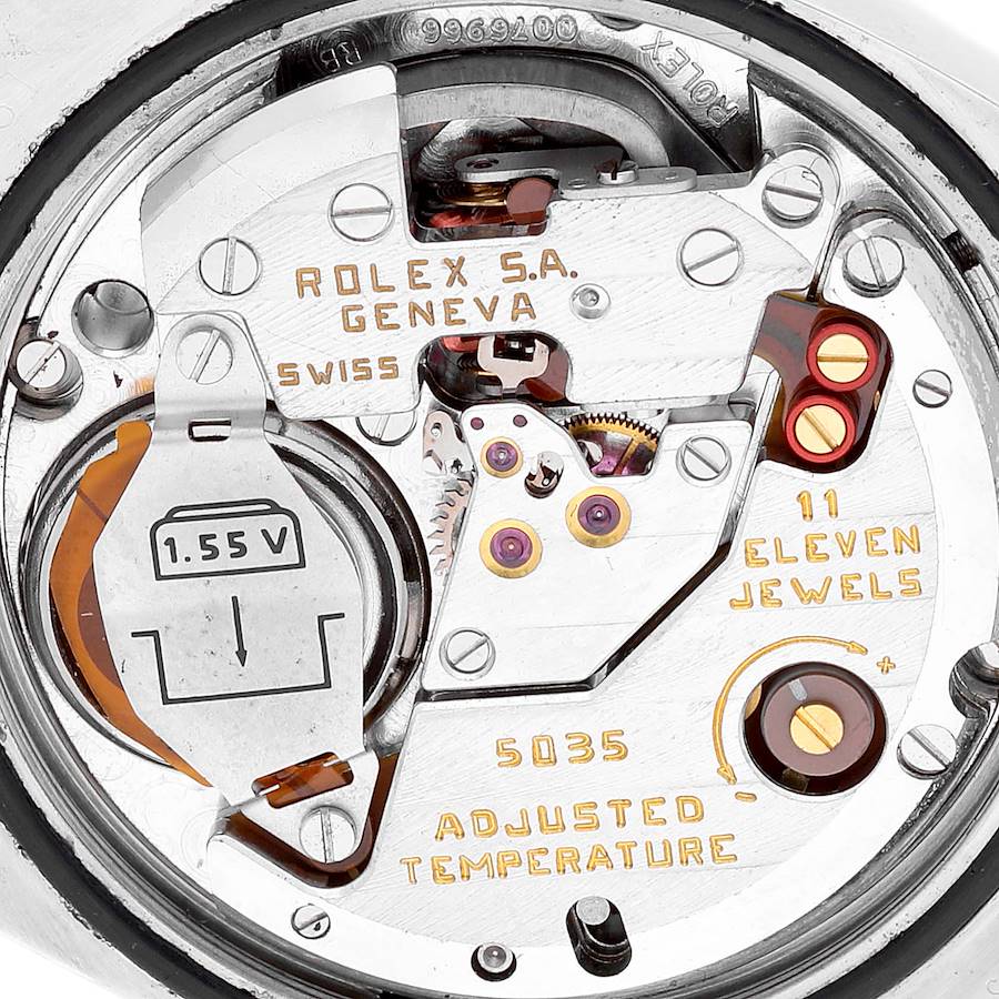 Rolex White Stainless Steel Oysterquartz Datejust 17014 Quartz Men's Wristwatch 36 Mm