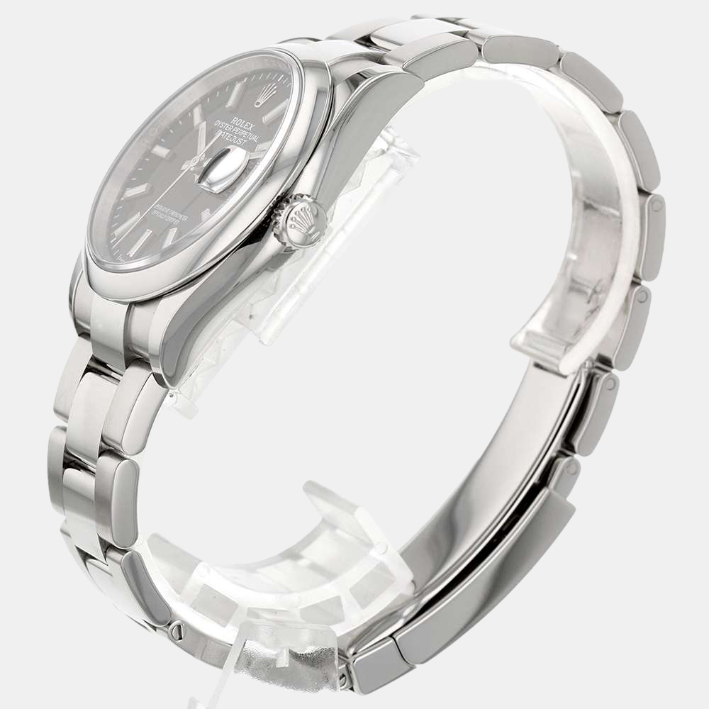 Rolex Black Stainless Steel Datejust 126200 Automatic Men's Wristwatch 36 mm
Rolex Black Stainless Steel Datejust 126200 Automatic Men's Wristwatch 36 mm