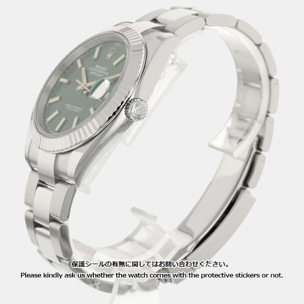 Rolex Green 18k White Gold And Stainless Steel Datejust 126334 Automatic Men's Wristwatch 41 mm
Rolex Green 18k White Gold And Stainless Steel Datejust 126334 Automatic Men's Wristwatch 41 mm