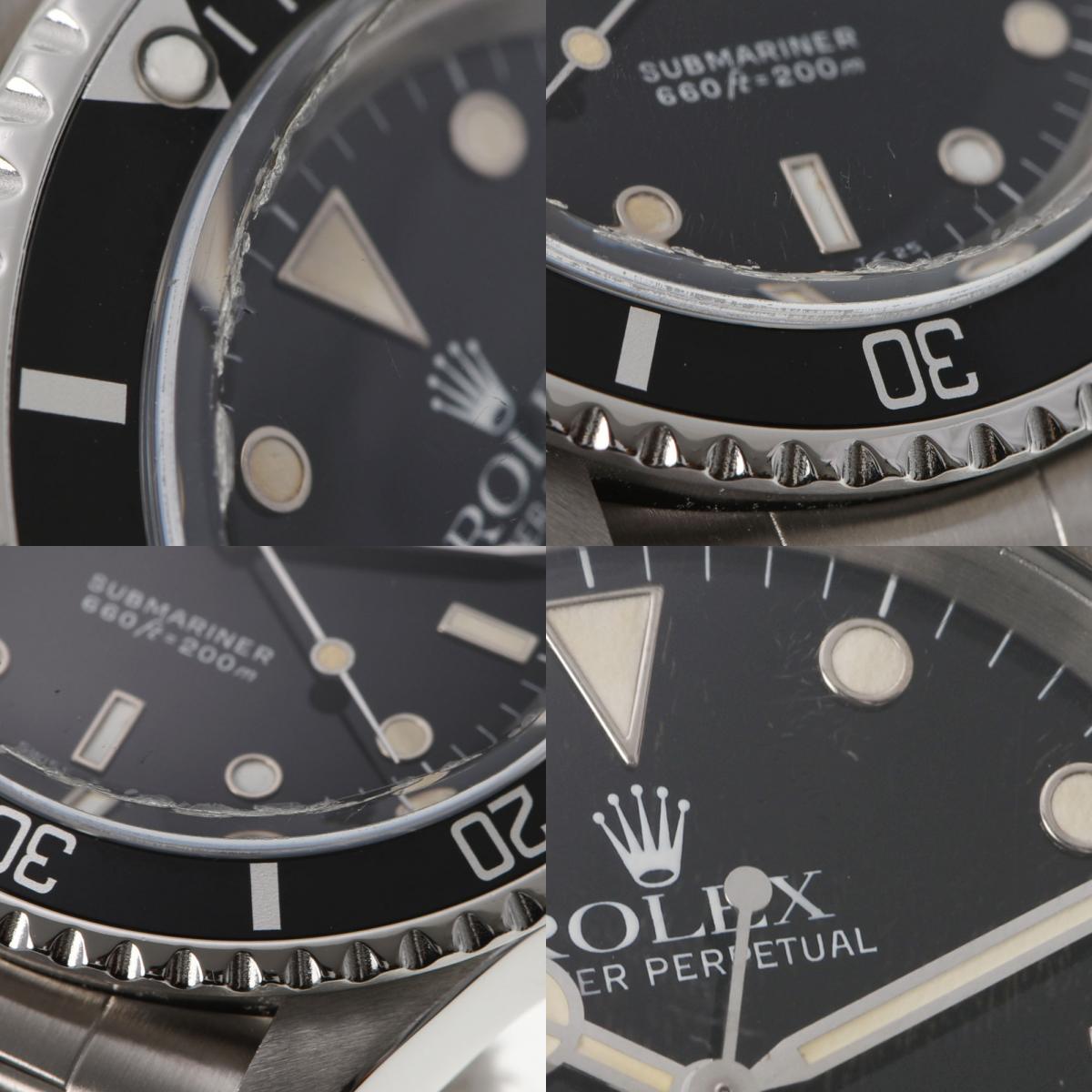 Rolex Black Stainless Steel Submariner 5513 Automatic Men's Wristwatch 40 Mm