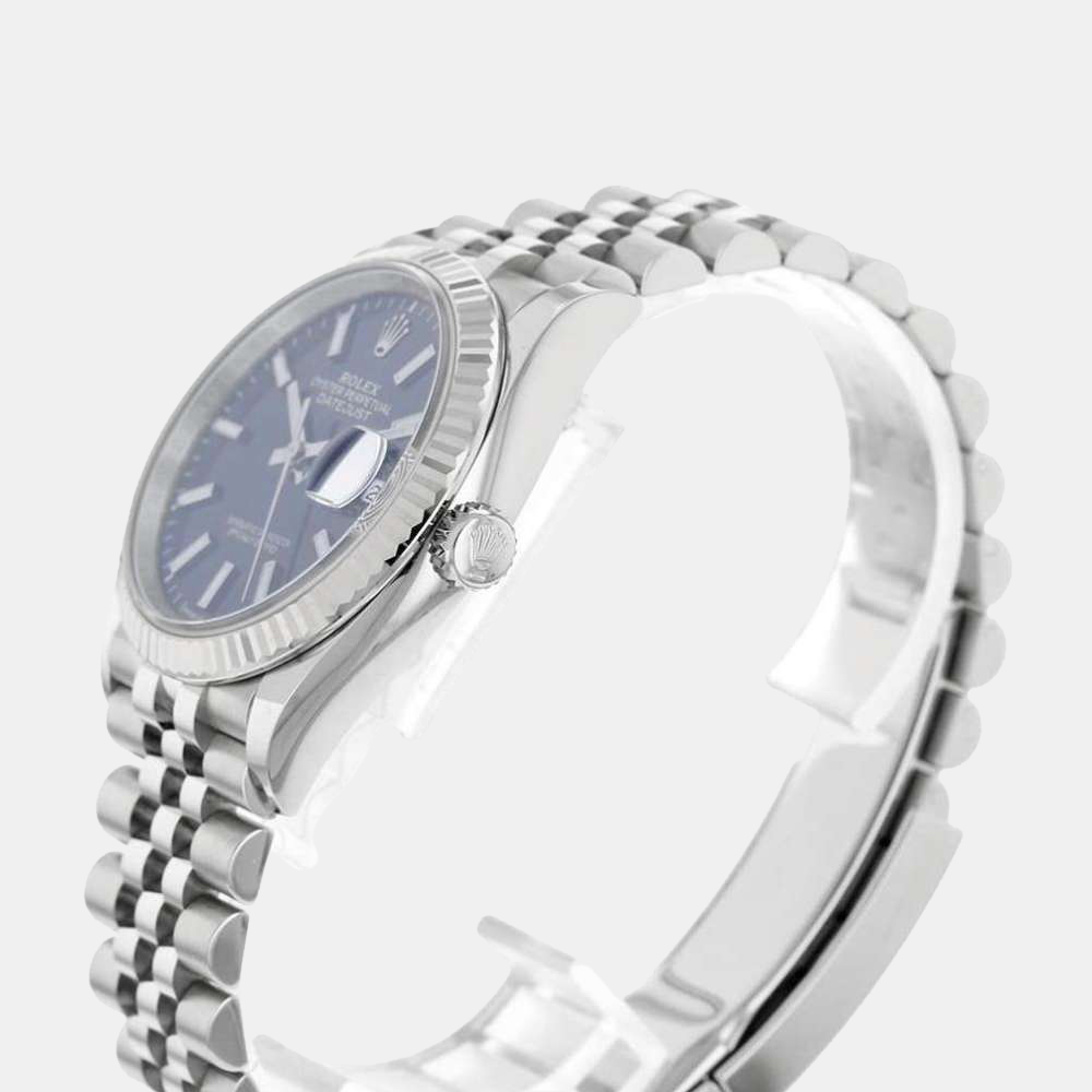 Rolex Blue 18k White Gold And Stainless Steel Datejust 126234 Automatic Men's Wristwatch 36 mm
Rolex Blue 18k White Gold And Stainless Steel Datejust 126234 Automatic Men's Wristwatch 36 mm
