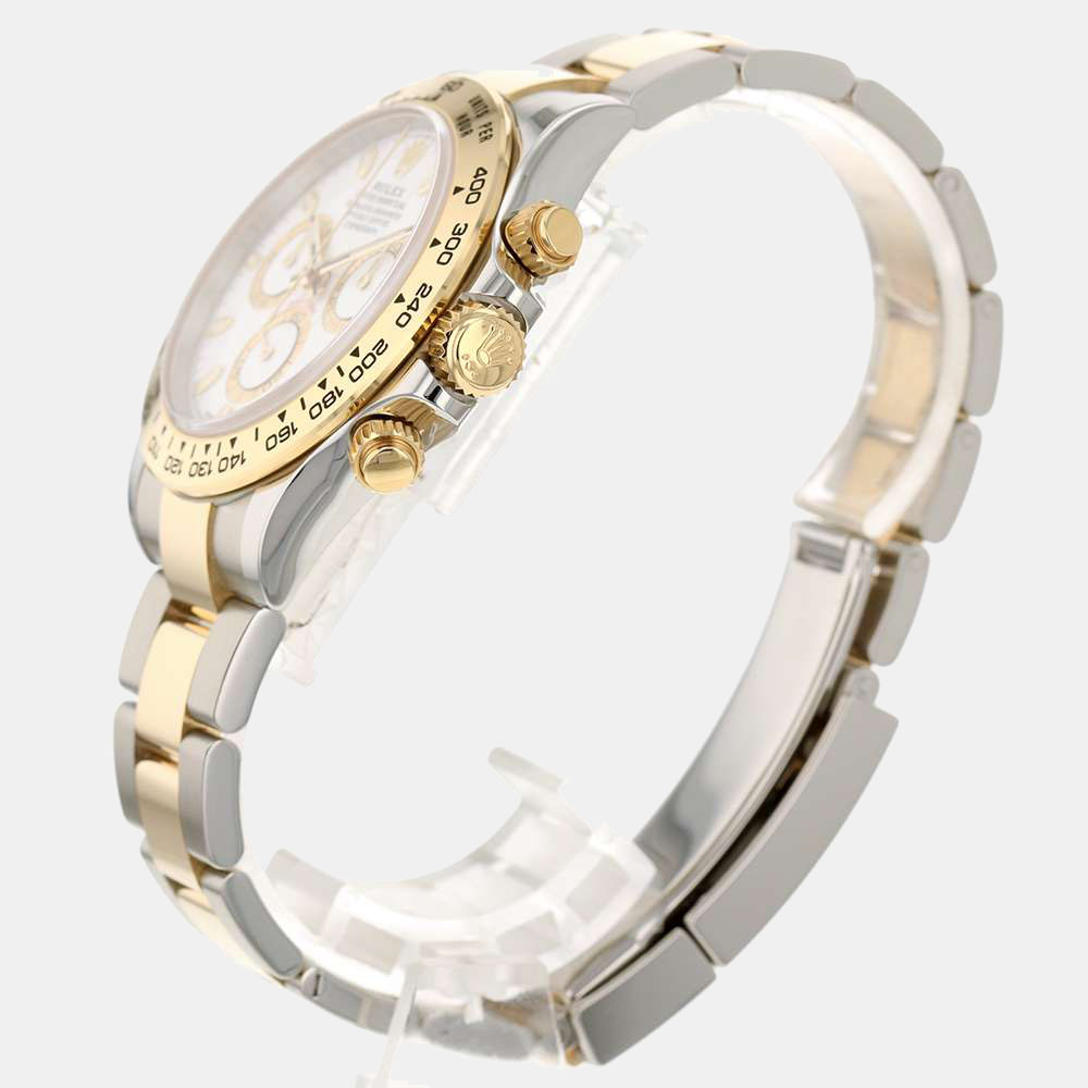 Rolex White 18k Yellow Gold And Stainless Steel Cosmograph Daytona 116503 Automatic Men's Wristwatch 40 mm
Rolex White 18k Yellow Gold And Stainless Steel Cosmograph Daytona 116503 Automatic Men's Wristwatch 40 mm