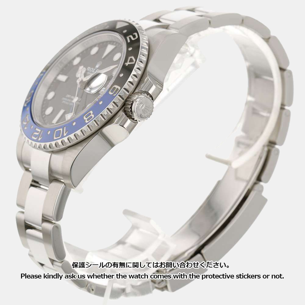 Rolex Black Stainless Steel GMT-Master II 126710 Automatic Men's Wristwatch 40 mm
Rolex Black Stainless Steel GMT-Master II 126710 Automatic Men's Wristwatch 40 mm