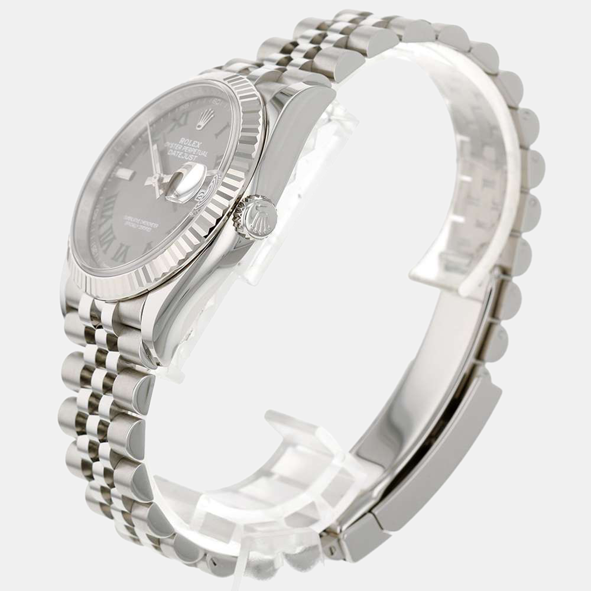 Rolex Grey 18k White Gold And Stainless Steel Datejust 126234 Automatic Men's Wristwatch 36 mm
Rolex Grey 18k White Gold And Stainless Steel Datejust 126234 Automatic Men's Wristwatch 36 mm