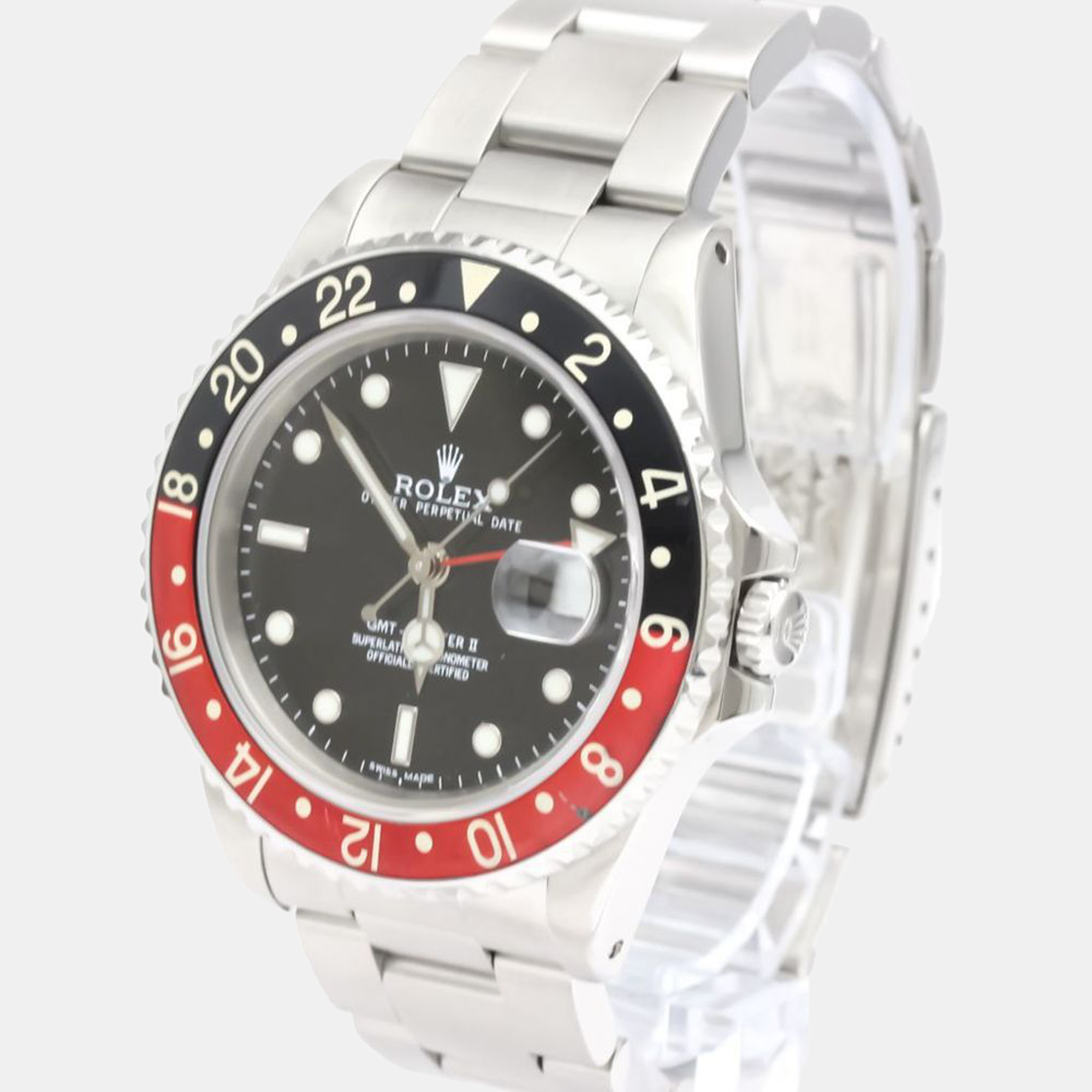 Rolex Black Stainless Steel GMT-Master II 16710 Automatic Men's Wristwatch 40 Mm