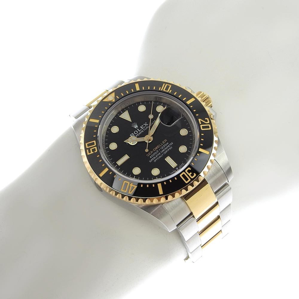 Rolex Black 18k Yellow Gold And Stainless Steel Sea-Dweller 126603 Automatic Men's Wristwatch 43 Mm
