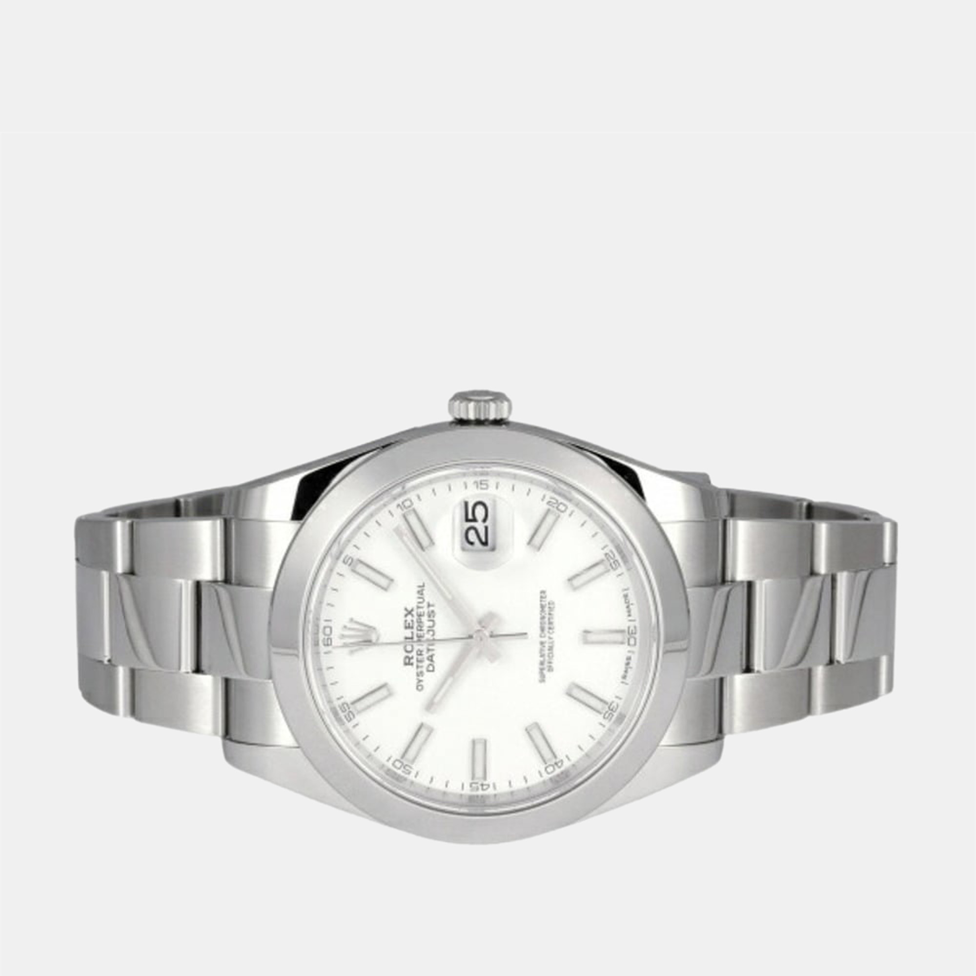 Rolex White Stainless Steel Datejust 126300 Automatic Men's Wristwatch 41 mm
Rolex White Stainless Steel Datejust 126300 Automatic Men's Wristwatch 41 mm