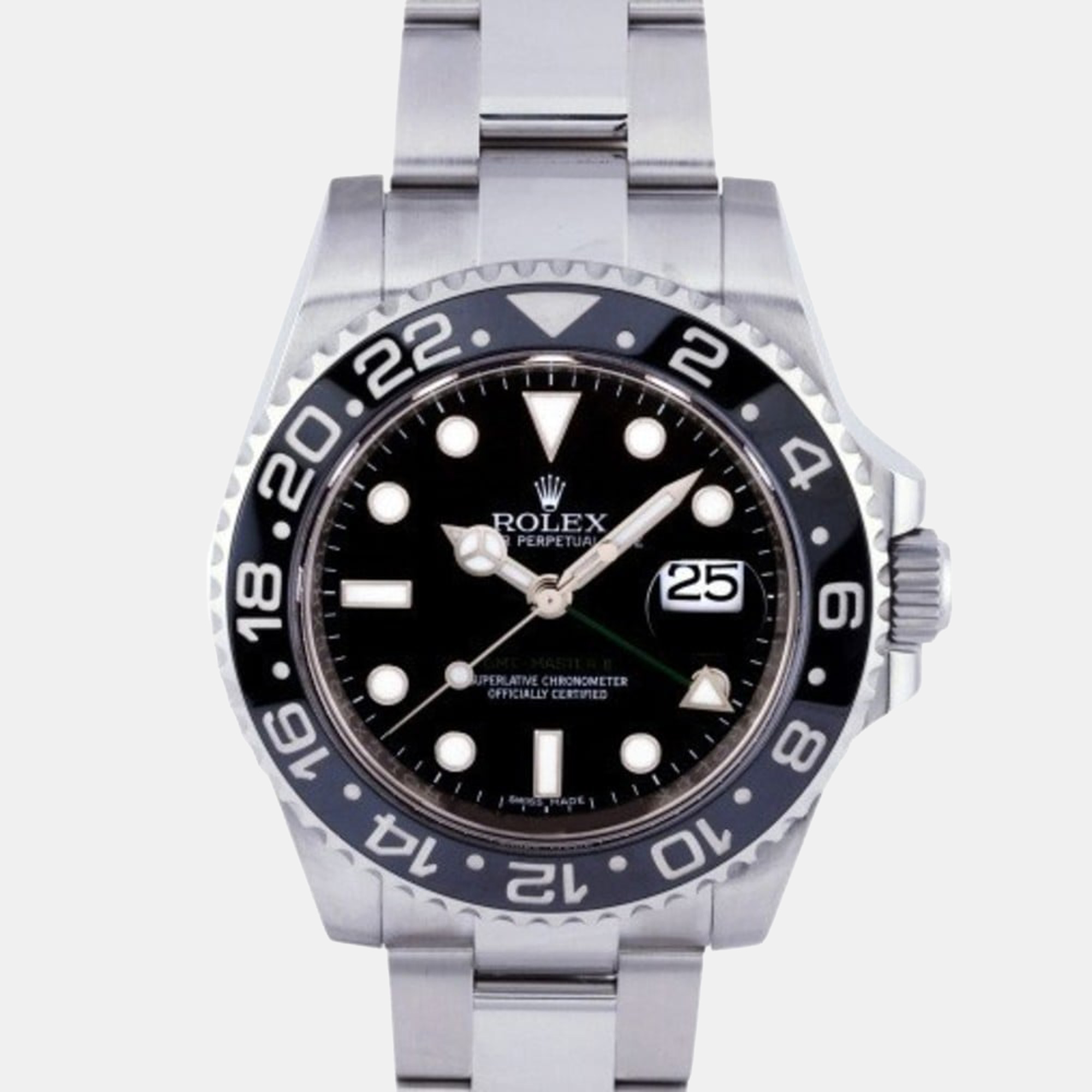 Rolex Black Stainless Steel And Ceramic GMT-Master II 116710LN Automatic Men's Wristwatch 40 Mm