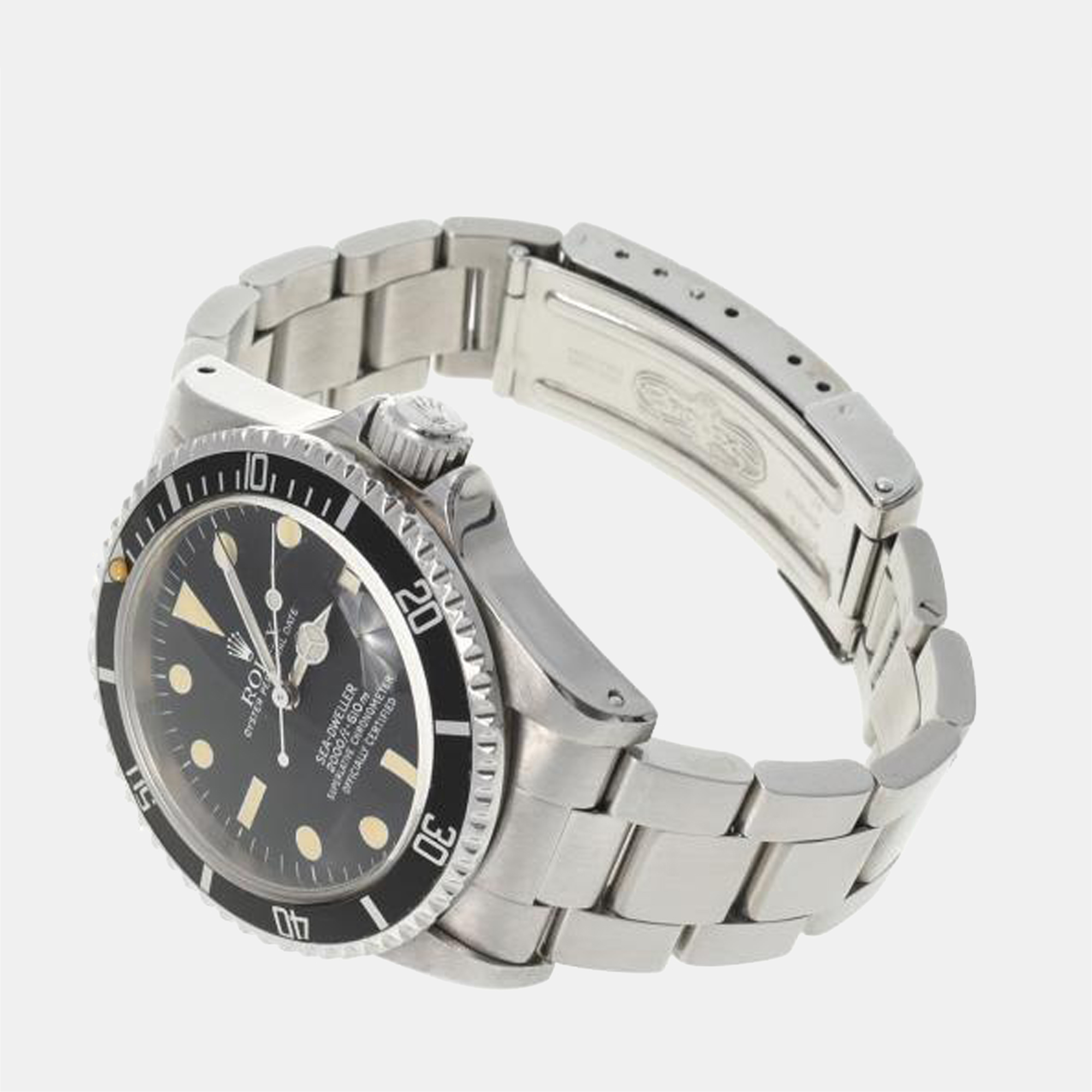 Rolex Black Stainless Steel Sea-Dweller 1665 Automatic Men's Wristwatch 40 Mm