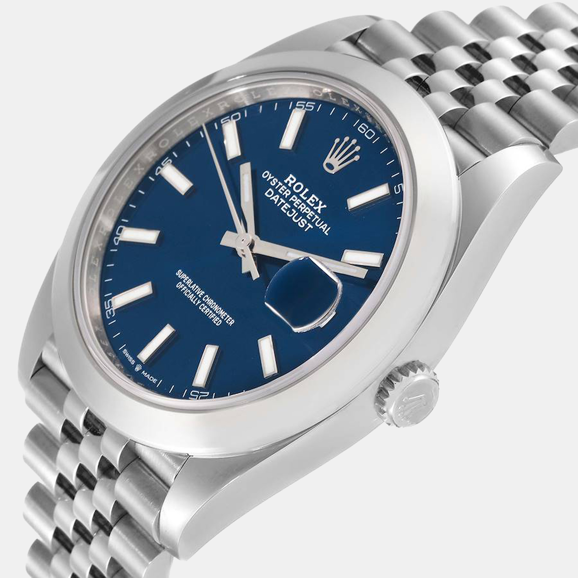 Rolex Blue Stainless Steel Datejust 126300 Automatic Men's Wristwatch 41 mm
Rolex Blue Stainless Steel Datejust 126300 Automatic Men's Wristwatch 41 mm