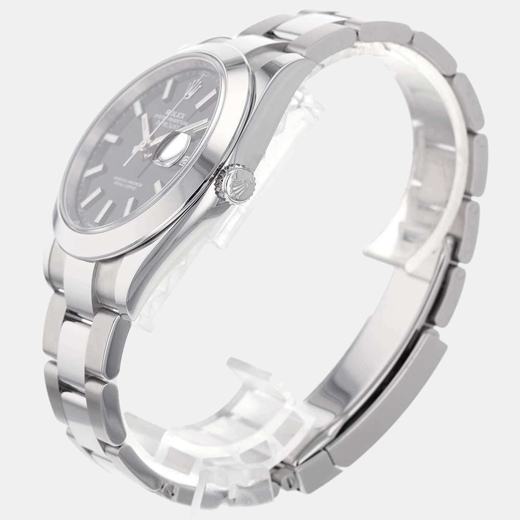 Rolex Black Stainless Steel Datejust 126300 Automatic Men's Wristwatch 41 mm
Rolex Black Stainless Steel Datejust 126300 Automatic Men's Wristwatch 41 mm
