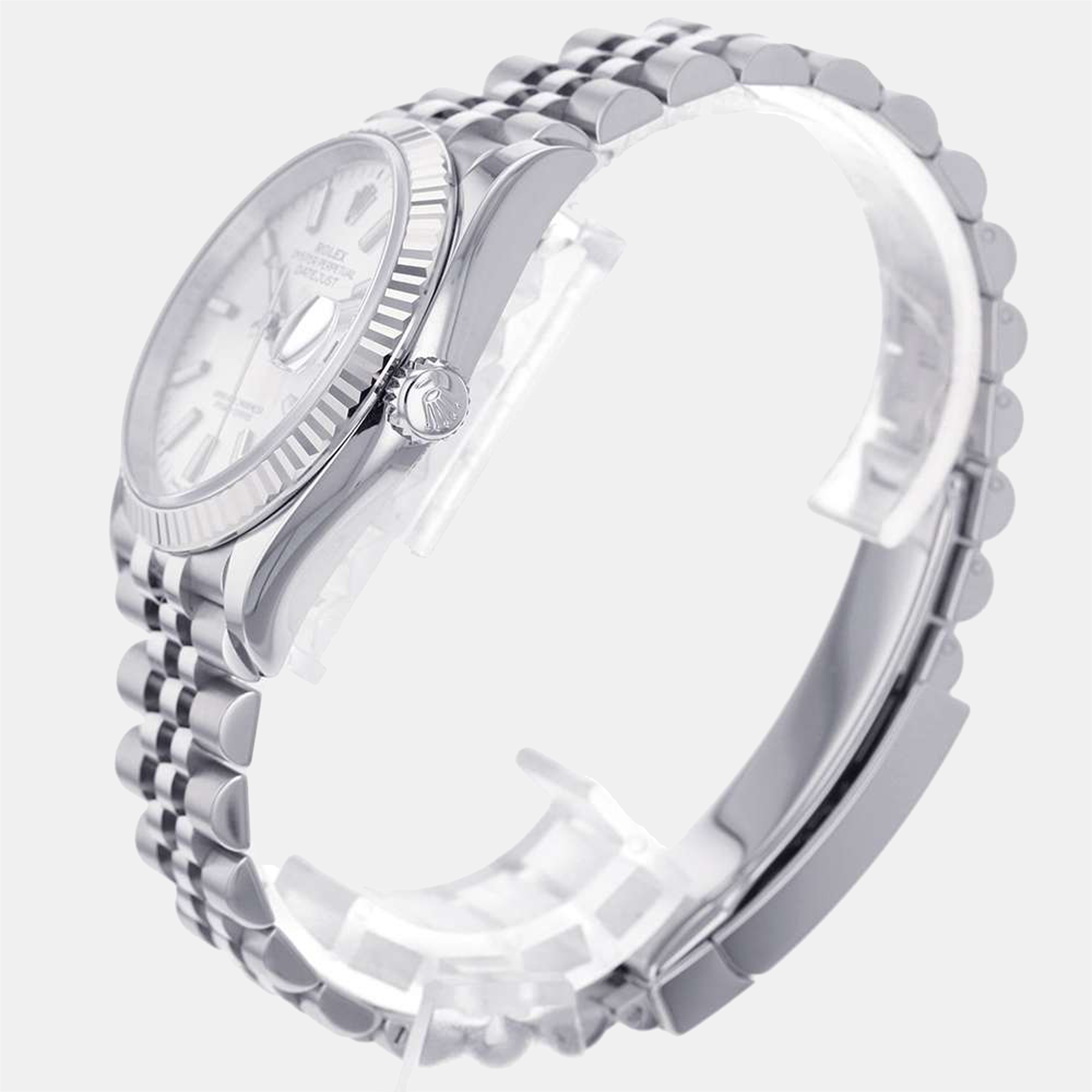 Rolex Silver 18K White Gold And Stainless Steel Datejust 126234 Automatic Men's Wristwatch 36 mm
Rolex Silver 18K White Gold And Stainless Steel Datejust 126234 Automatic Men's Wristwatch 36 mm