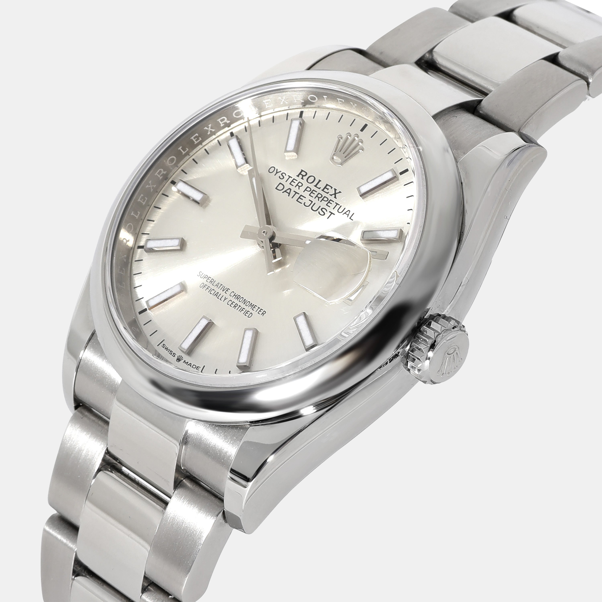 Rolex Silver Stainless Steel Datejust 126200 Automatic Men's Wristwatch 36 mm
Rolex Silver Stainless Steel Datejust 126200 Automatic Men's Wristwatch 36 mm