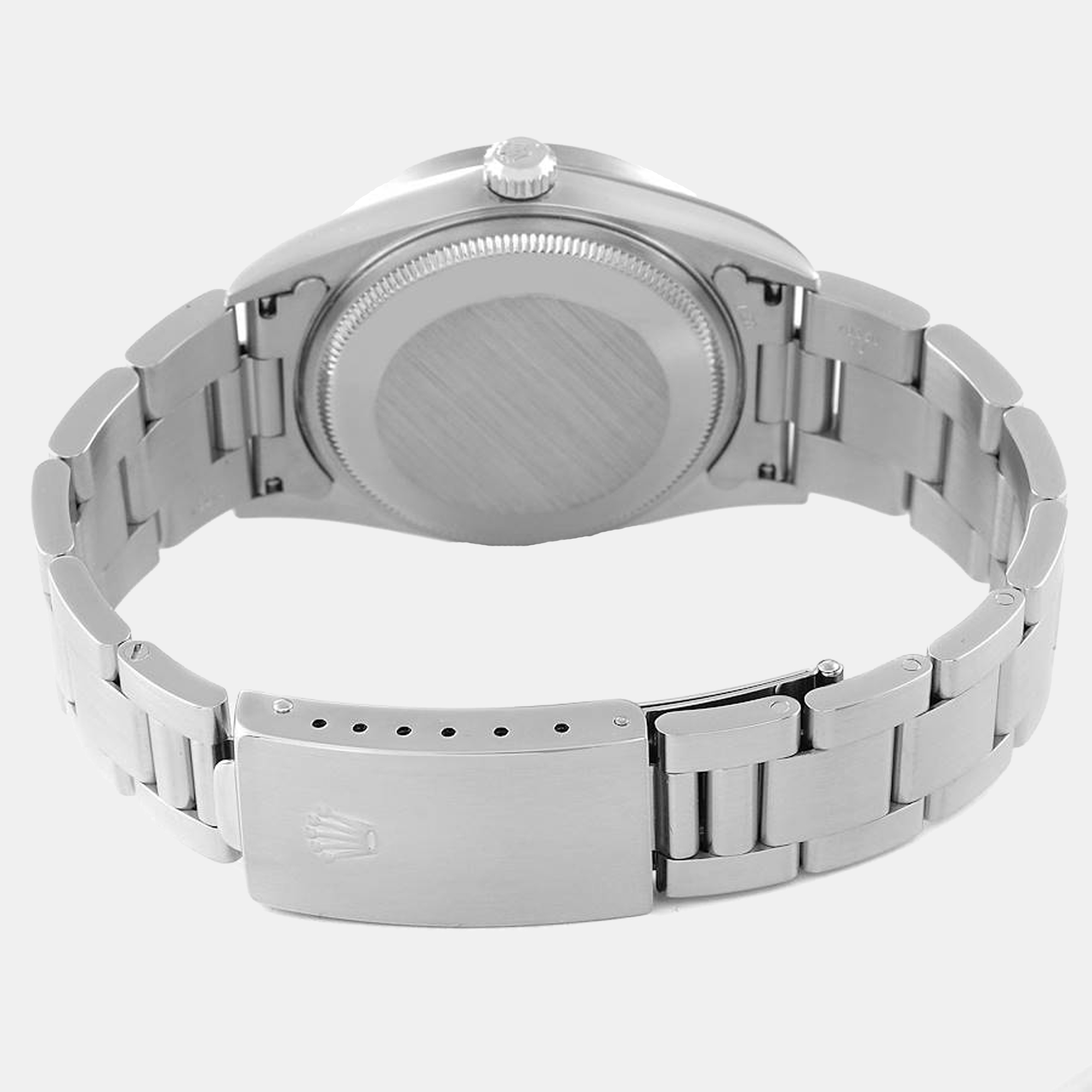 Rolex Blue Stainless Steel Air-King 14010 Men's Wristwatch 34 Mm