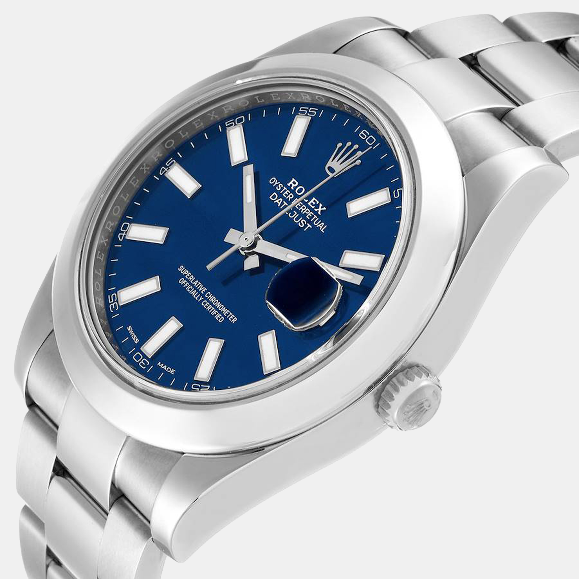 Rolex Blue Stainless Steel Datejust 116300 Automatic Men's Wristwatch 41 mm
Rolex Blue Stainless Steel Datejust 116300 Automatic Men's Wristwatch 41 mm