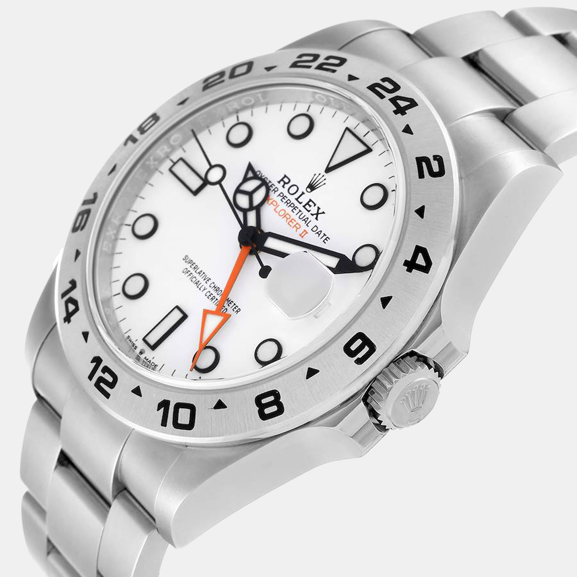 Rolex White Stainless Steel Explorer II 226570 Automatic Men's Wristwatch 42 mm
Rolex White Stainless Steel Explorer II 226570 Automatic Men's Wristwatch 42 mm