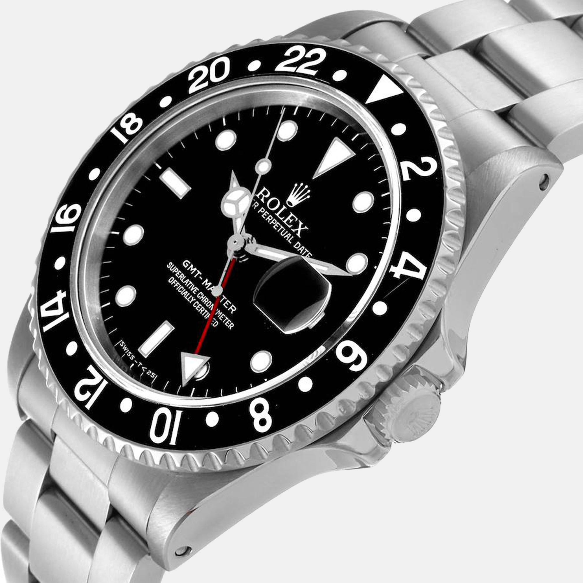 Rolex Black Stainless Steel GMT-Master 16700 Automatic Men's Wristwatch 40 mm
Rolex Black Stainless Steel GMT-Master 16700 Automatic Men's Wristwatch 40 mm