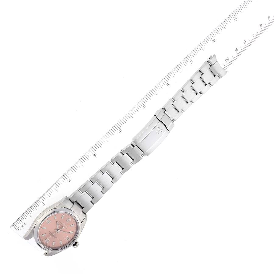 Rolex Pink Stainless Steel Air-King 114200 Men's Wristwatch 34 Mm