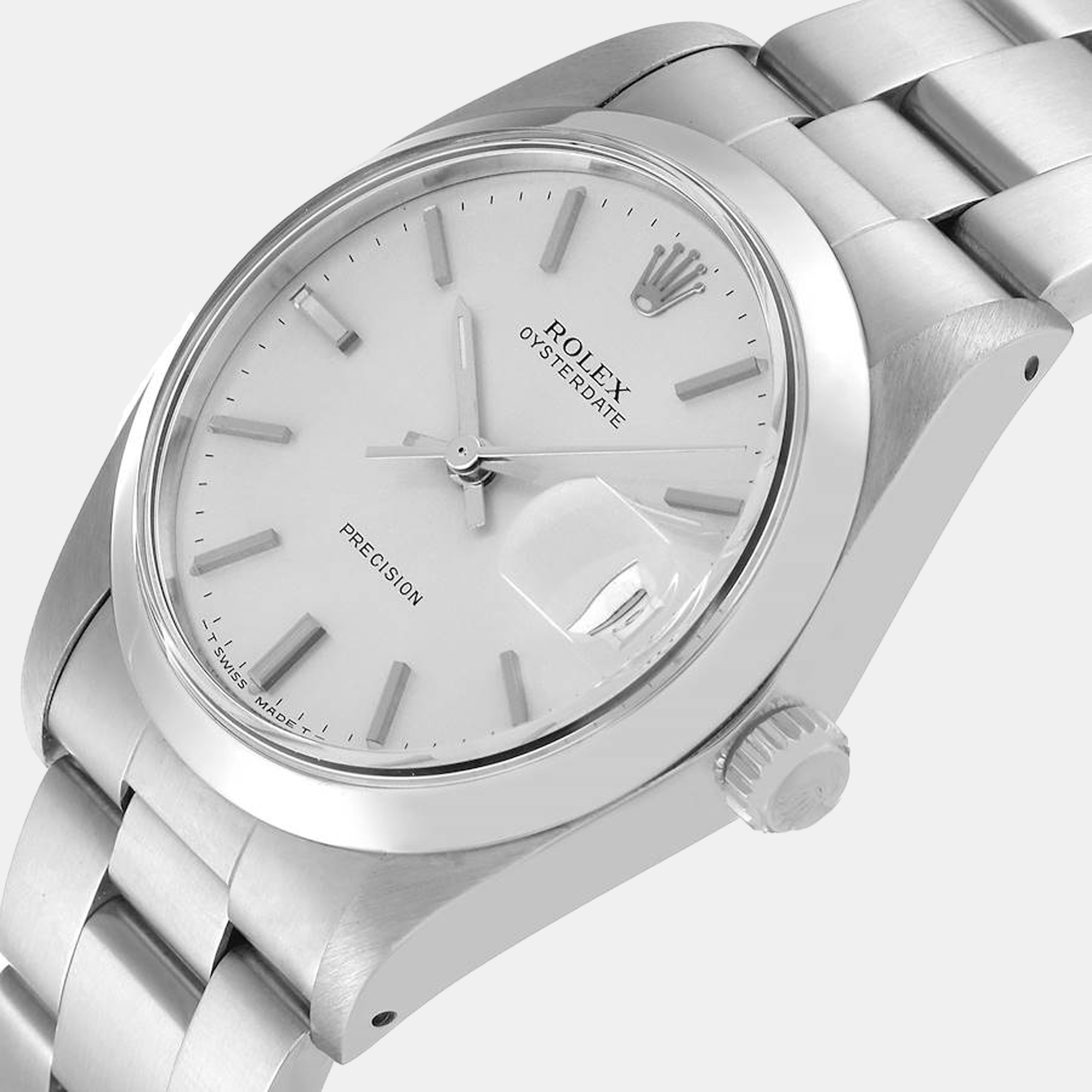 Rolex Silver Stainless Steel Oysterdate Precision 6694 Men's Wristwatch 35 mm
Rolex Silver Stainless Steel Oysterdate Precision 6694 Men's Wristwatch 35 mm