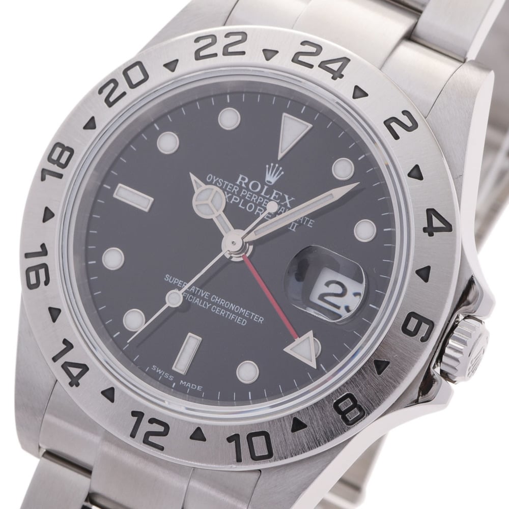Rolex Black Stainless Steel Explorer 16570 Automatic Men's Wristwatch 40 Mm