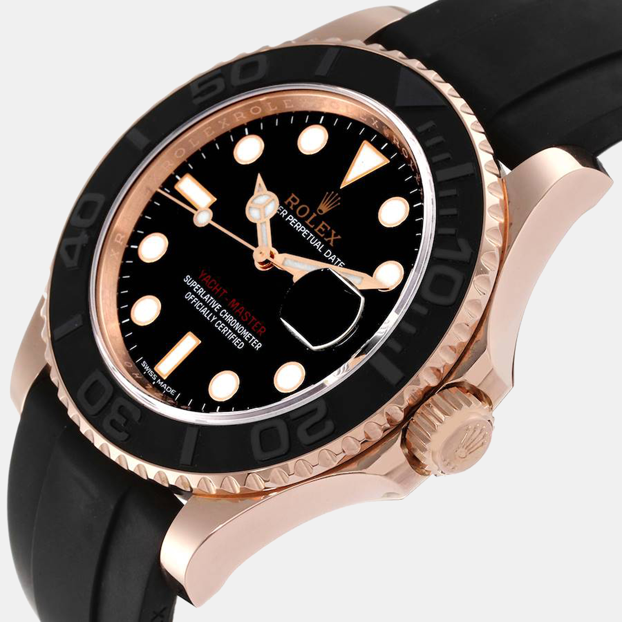 Rolex Yachtmaster Rose Gold Oysterflex Bracelet Men's Watch 116655, Black
Rolex Yachtmaster Rose Gold Oysterflex Bracelet Men's Watch 116655, Black