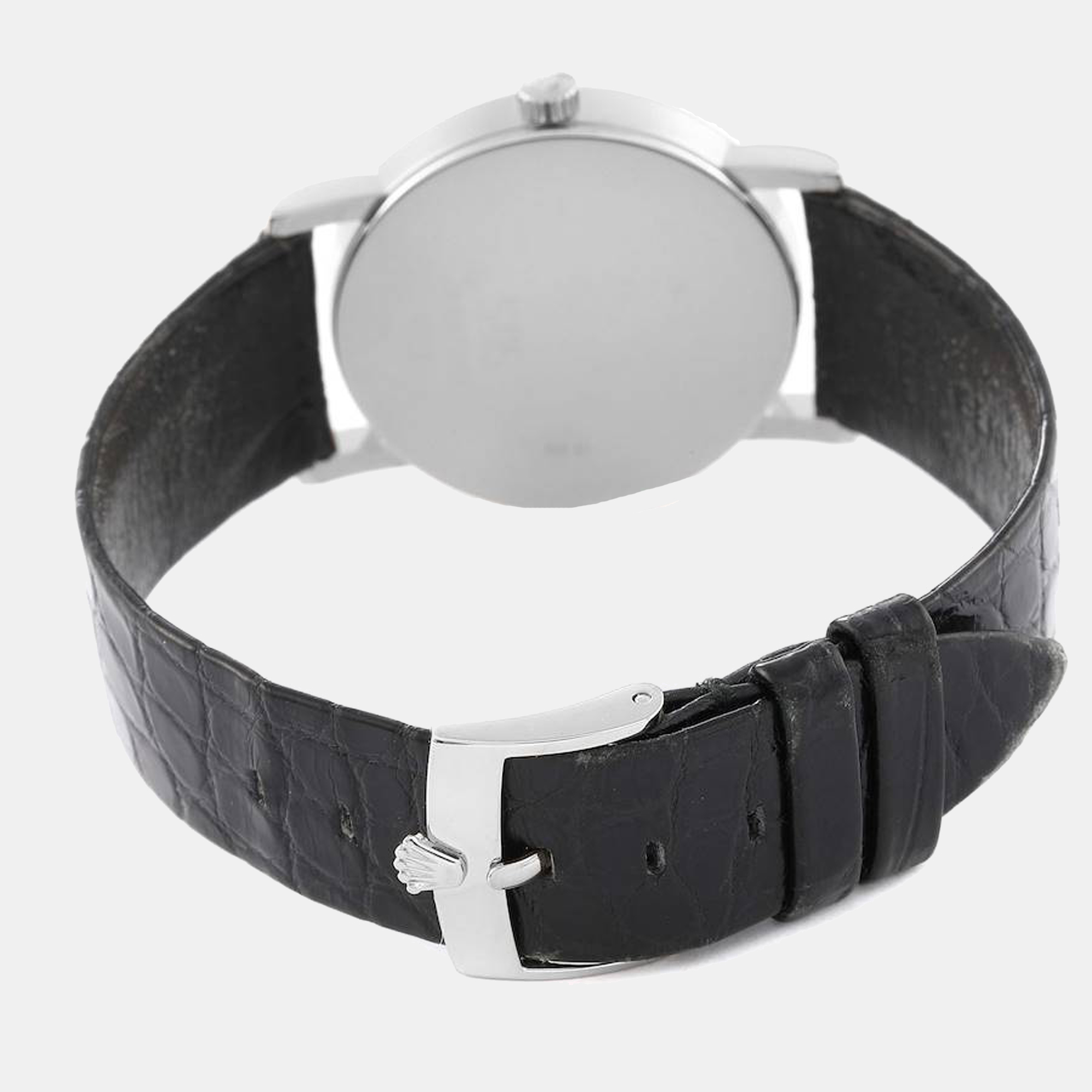 Rolex MOP 18K White Gold Cellini 5115 Men's Wristwatch 32 Mm