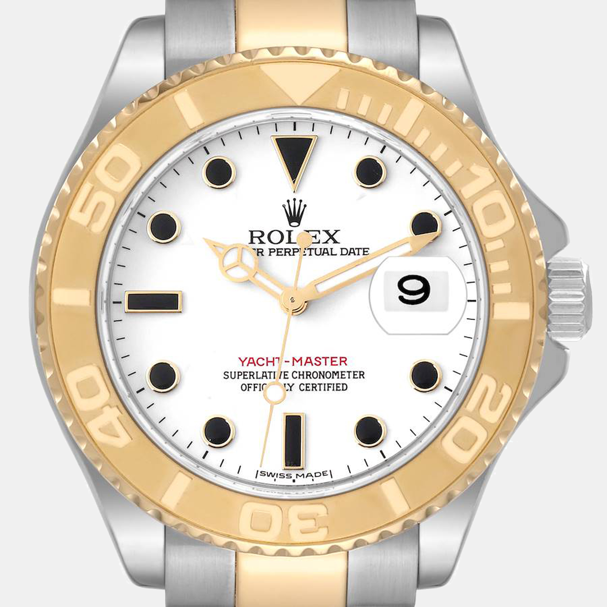 Rolex White 18K Yellow Gold And Stainless Steel Yacht-Master 16623 Men's Wristwatch 40 mm
Rolex White 18K Yellow Gold And Stainless Steel Yacht-Master 16623 Men's Wristwatch 40 mm