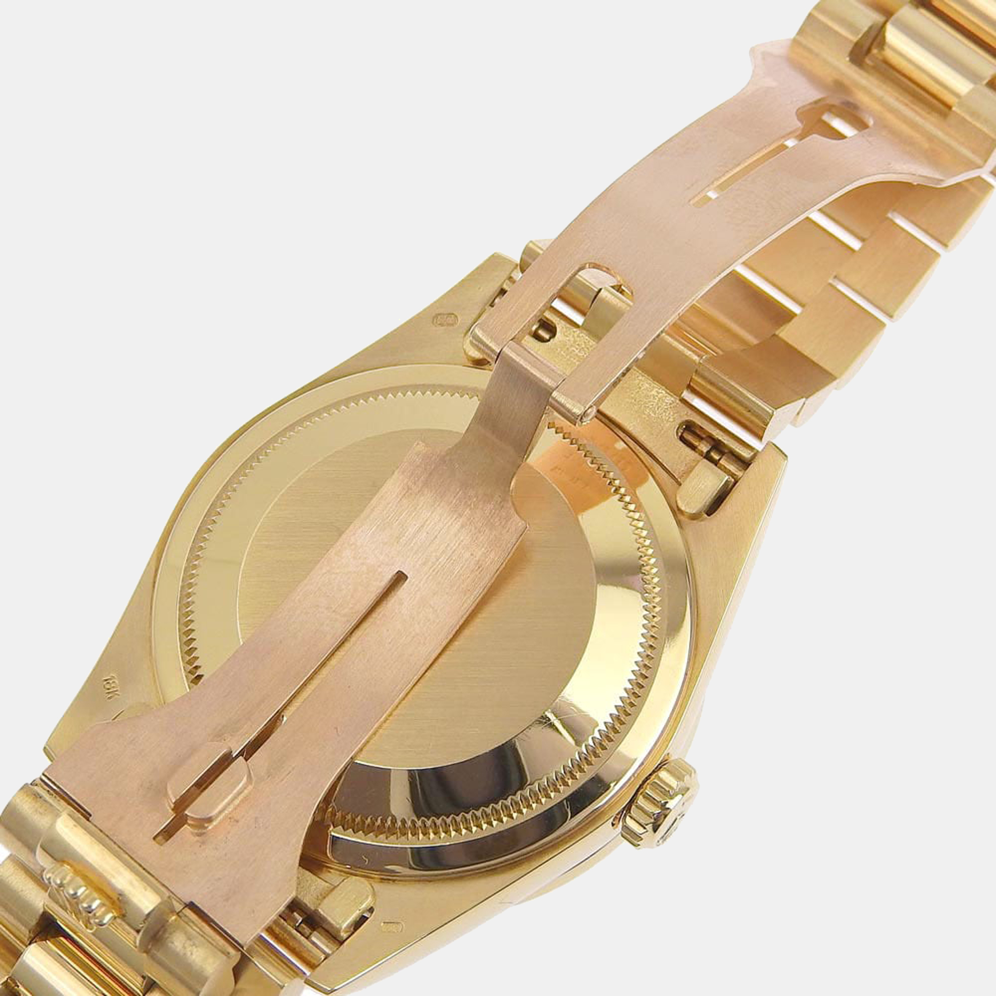 Rolex Champagne Diamonds 18k Yellow Gold Day - Date President 18388 Men's Wristwatch 36 Mm