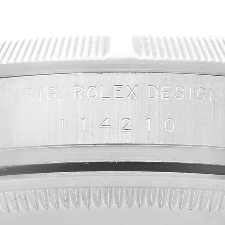 Rolex Silver Stainless Steel Air-King 114210 Men's Wristwatch 34 Mm