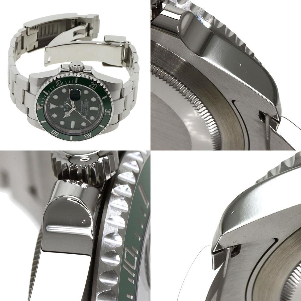 Rolex Black Stainless Steel Submariner 116610LV Men's Wristwatch 40 Mm
