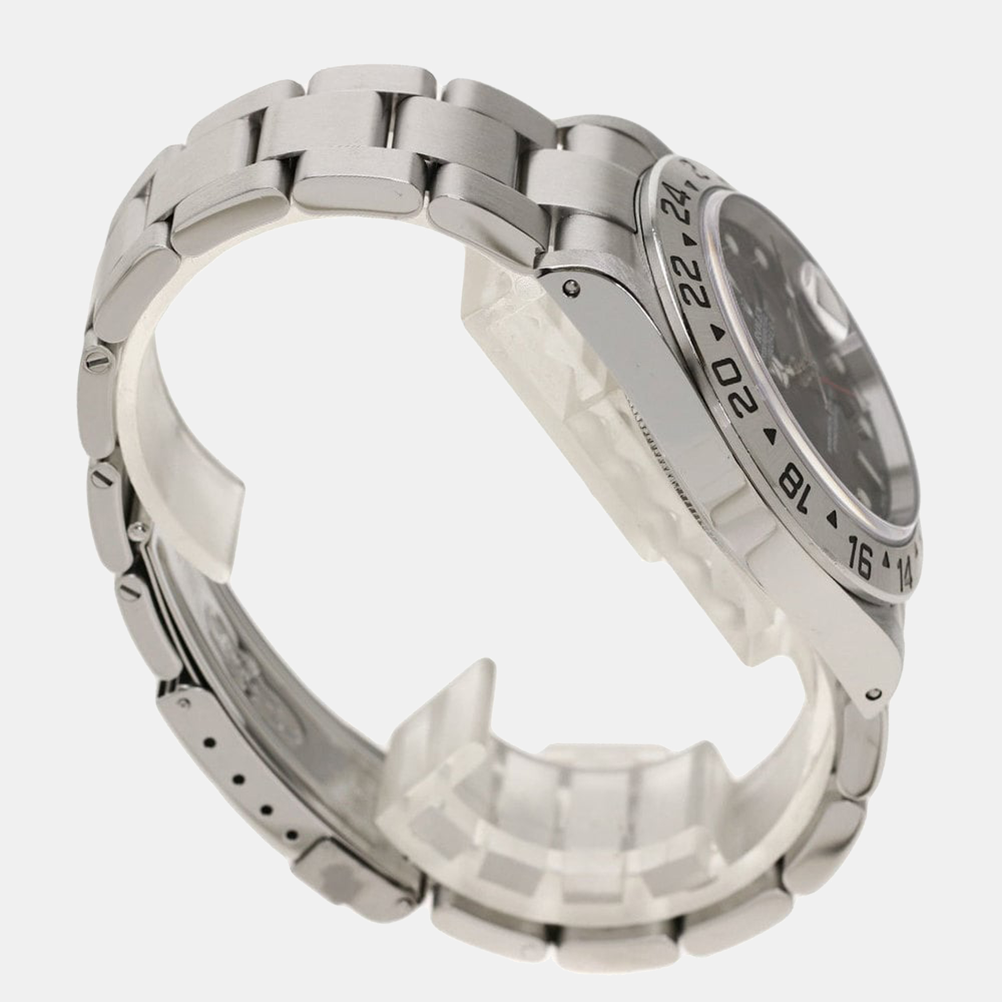 Rolex Black Stainless Steel Explorer 16570 Men's Wristwatch 40 Mm