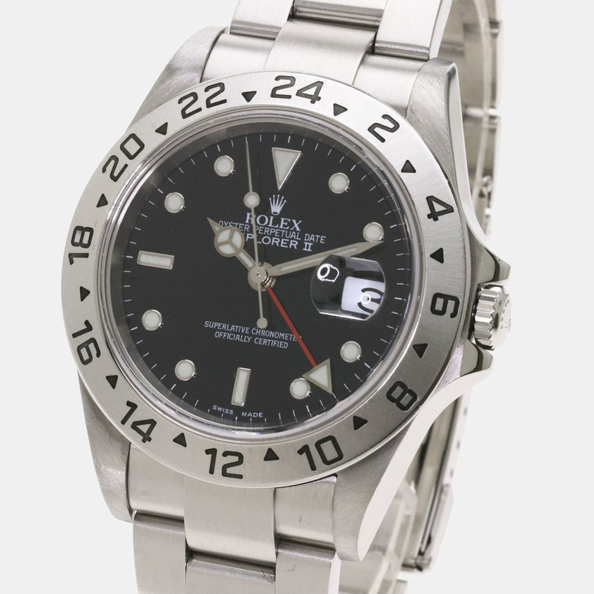 Rolex Black Stainless Steel Explorer II 16570T Men's Wristwatch 40 Mm
