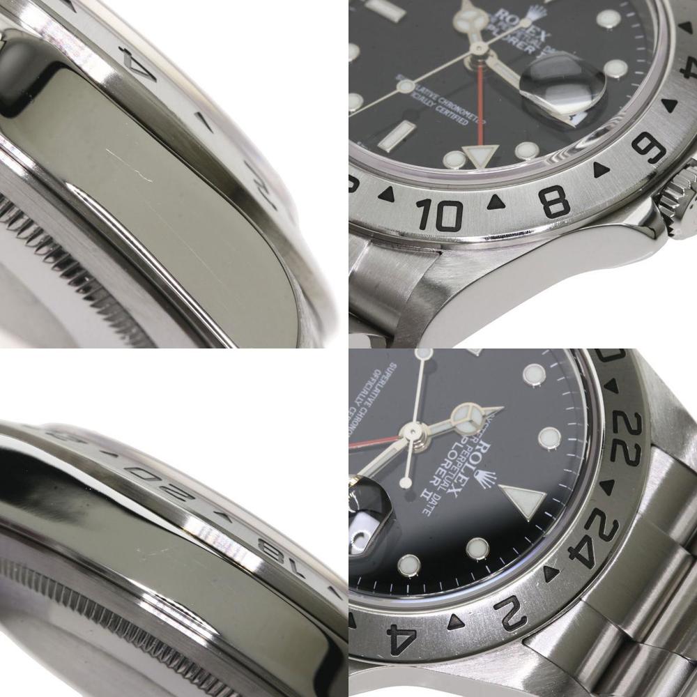 Rolex Black Stainless Steel Explorer II 16570T Men's Wristwatch 40 Mm