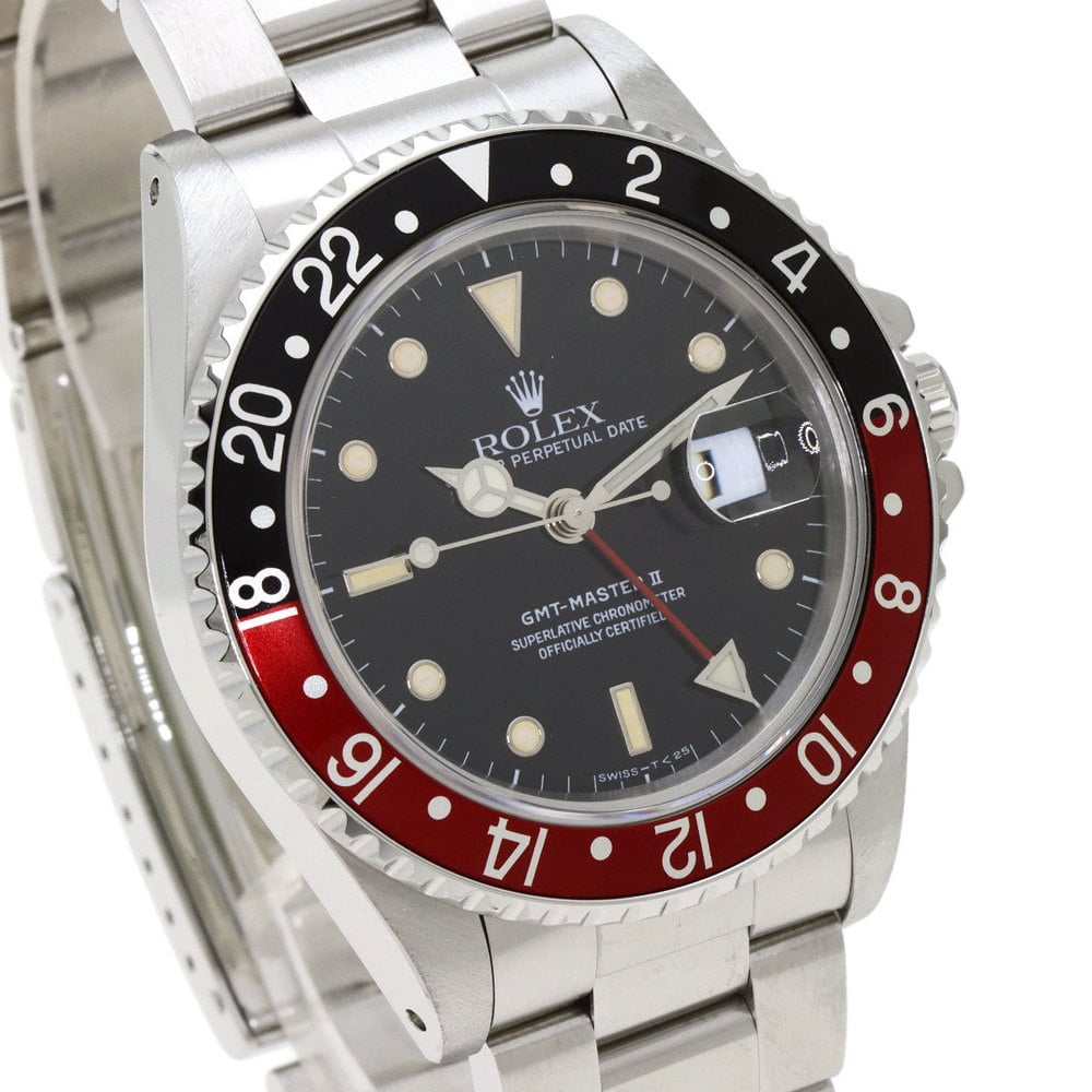 Rolex Black Stainless Steel GMT-Master Coke 16710 Men's Wristwatch 40 Mm