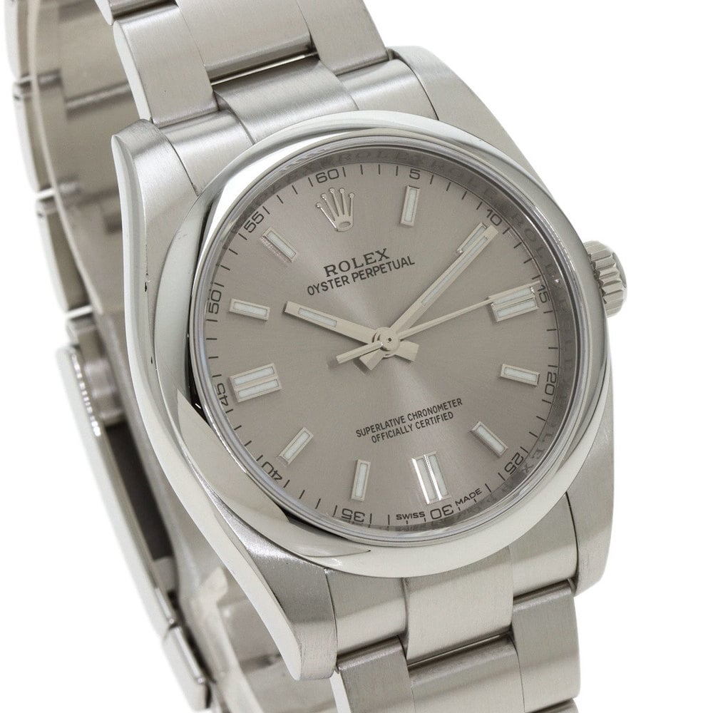 Rolex Grey Stainless Steel Oyster Perpetual 116000 Men's Wristwatch 36 Mm