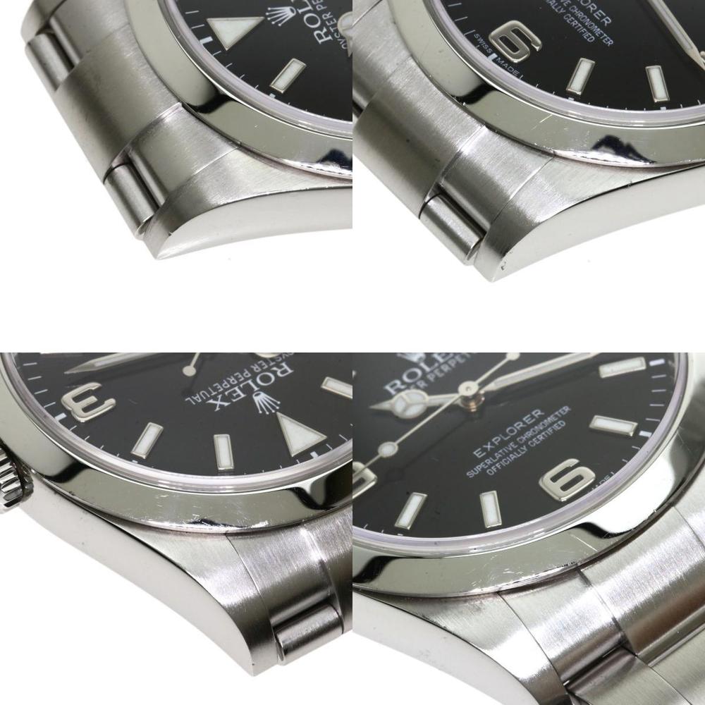 Rolex Black Stainless Steel Explorer 214270 Men's Wristwatch 39 Mm