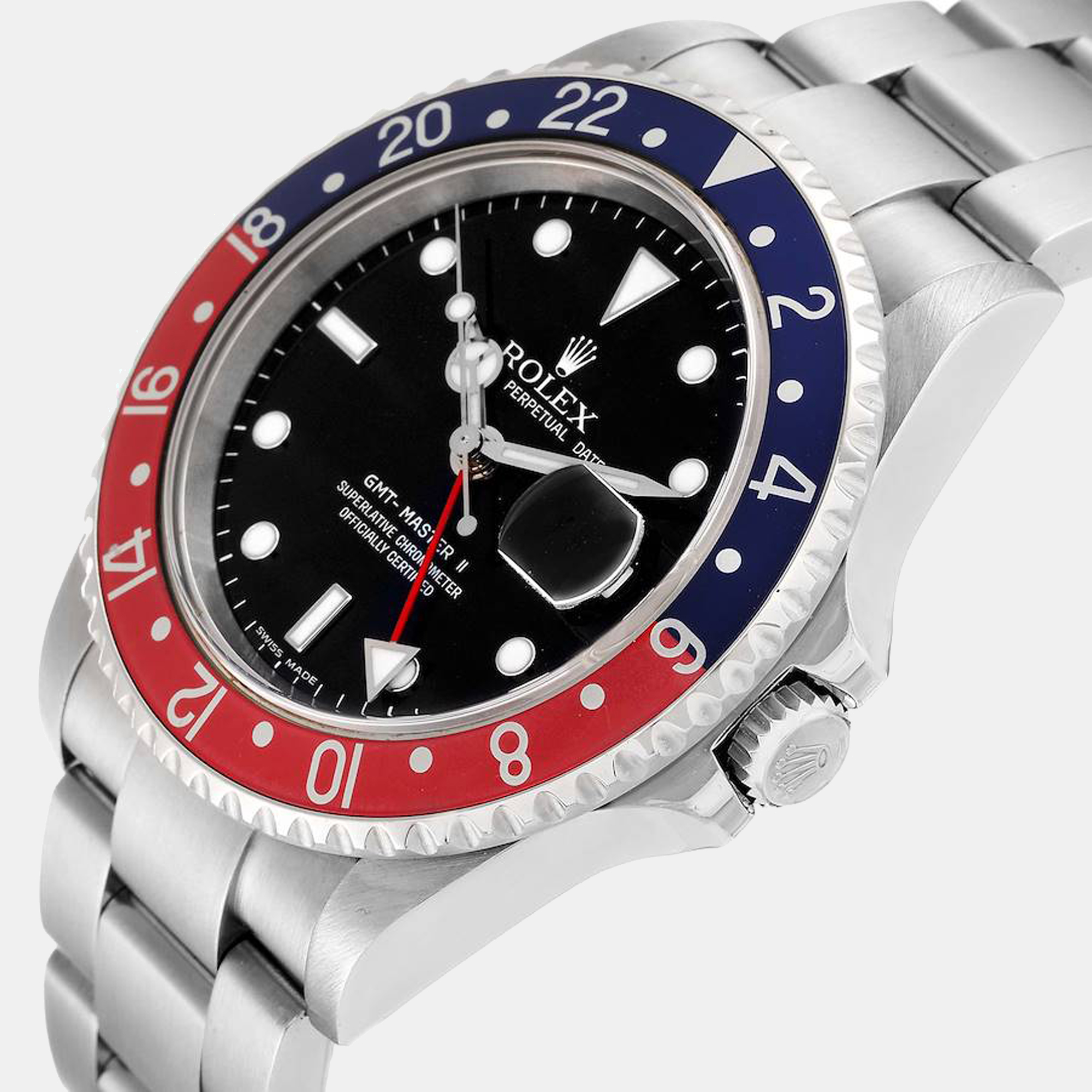 Rolex GMT Master II Blue Red Pepsi Error Dial Men's Watch 16710, Black
Rolex GMT Master II Blue Red Pepsi Error Dial Men's Watch 16710, Black