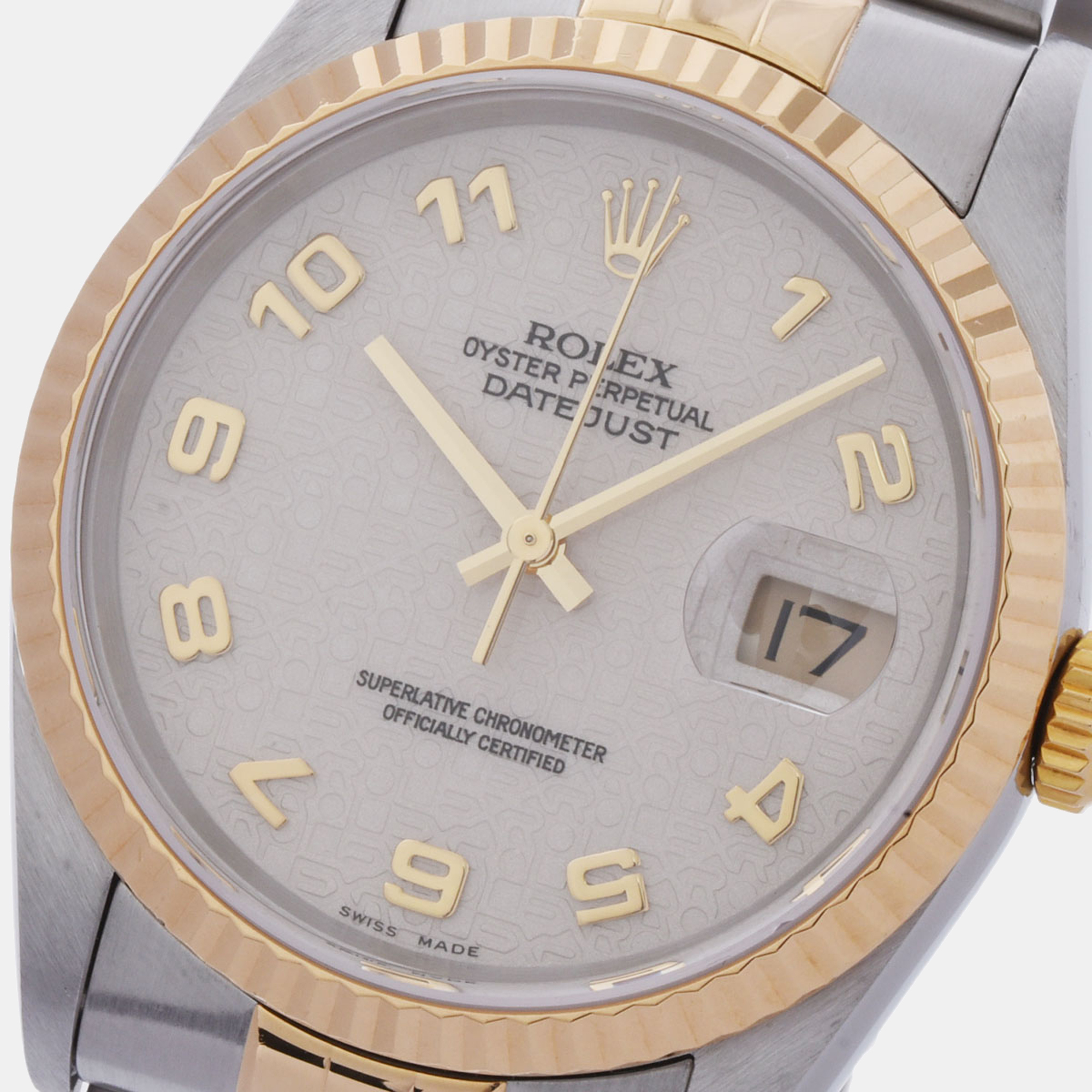 Rolex White 18k Yellow Gold And Stainless Steel Datejust 16233 Men's Wristwatch 36 mm
Rolex White 18k Yellow Gold And Stainless Steel Datejust 16233 Men's Wristwatch 36 mm