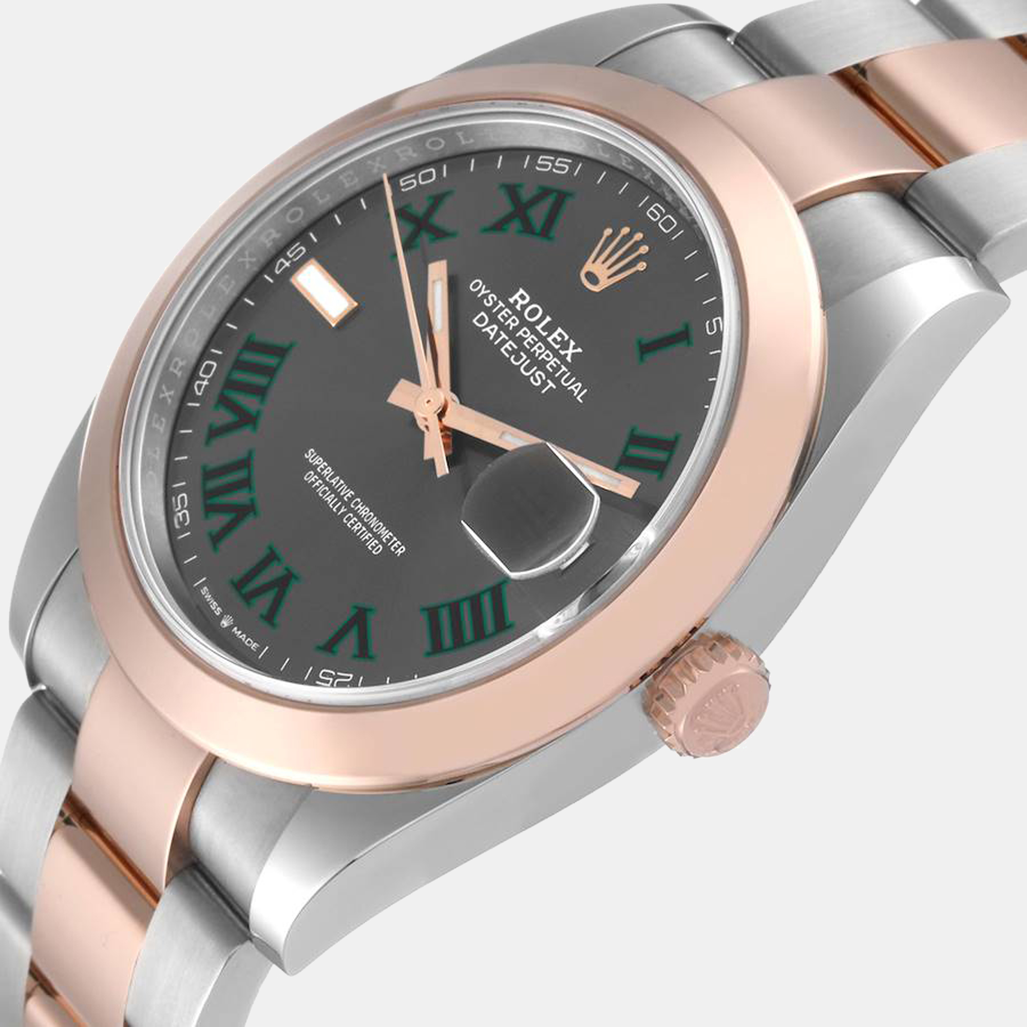 Rolex Datejust 41 Steel Rose Gold Wimbledon Dial Mens Watch 126301, Grey
Rolex Datejust 41 Steel Rose Gold Wimbledon Dial Mens Watch 126301, Grey
