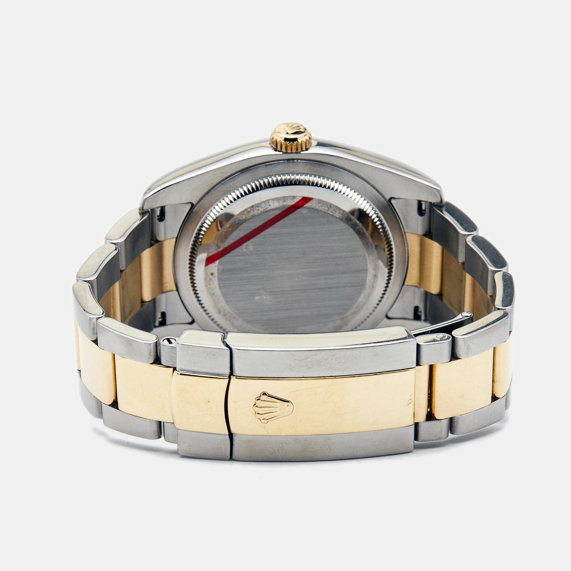 Rolex White 18K Yellow Gold Oystersteel Datejust 116233 Men's Wristwatch 36 Mm