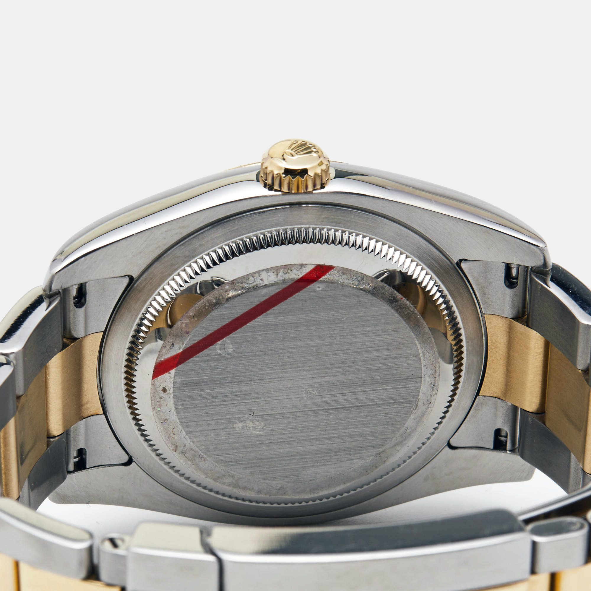 Rolex White 18K Yellow Gold Oystersteel Datejust 116233 Men's Wristwatch 36 Mm