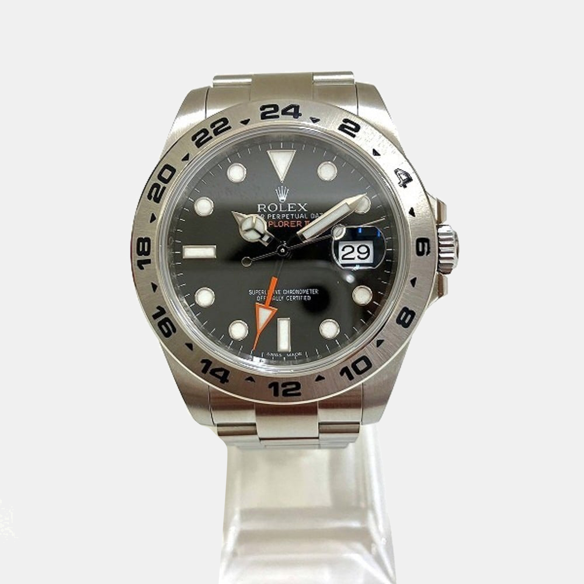 Rolex Black Stainless Steel Explorer II 216570 Men's Wristwatch 42 Mm