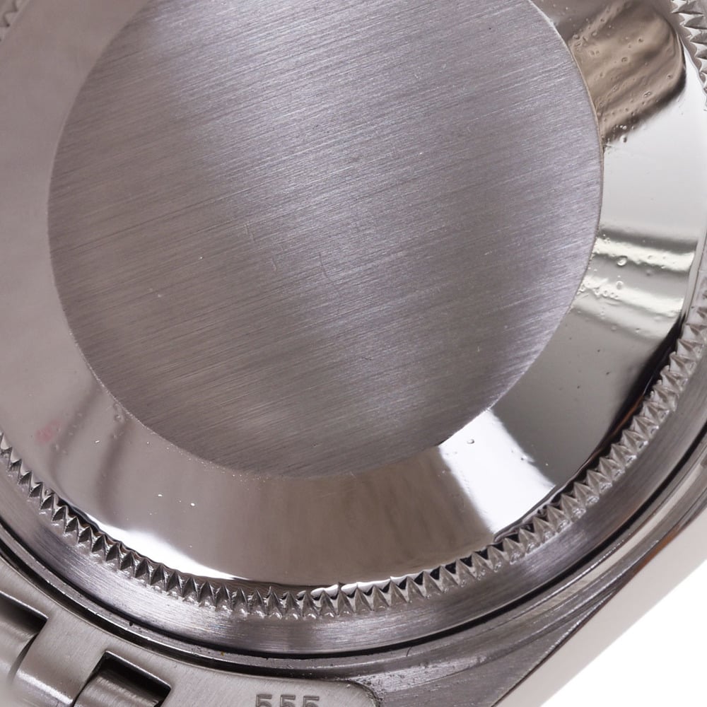 Rolex Black Stainless Steel Datejust 1601 Men's Wristwatch 36 Mm
