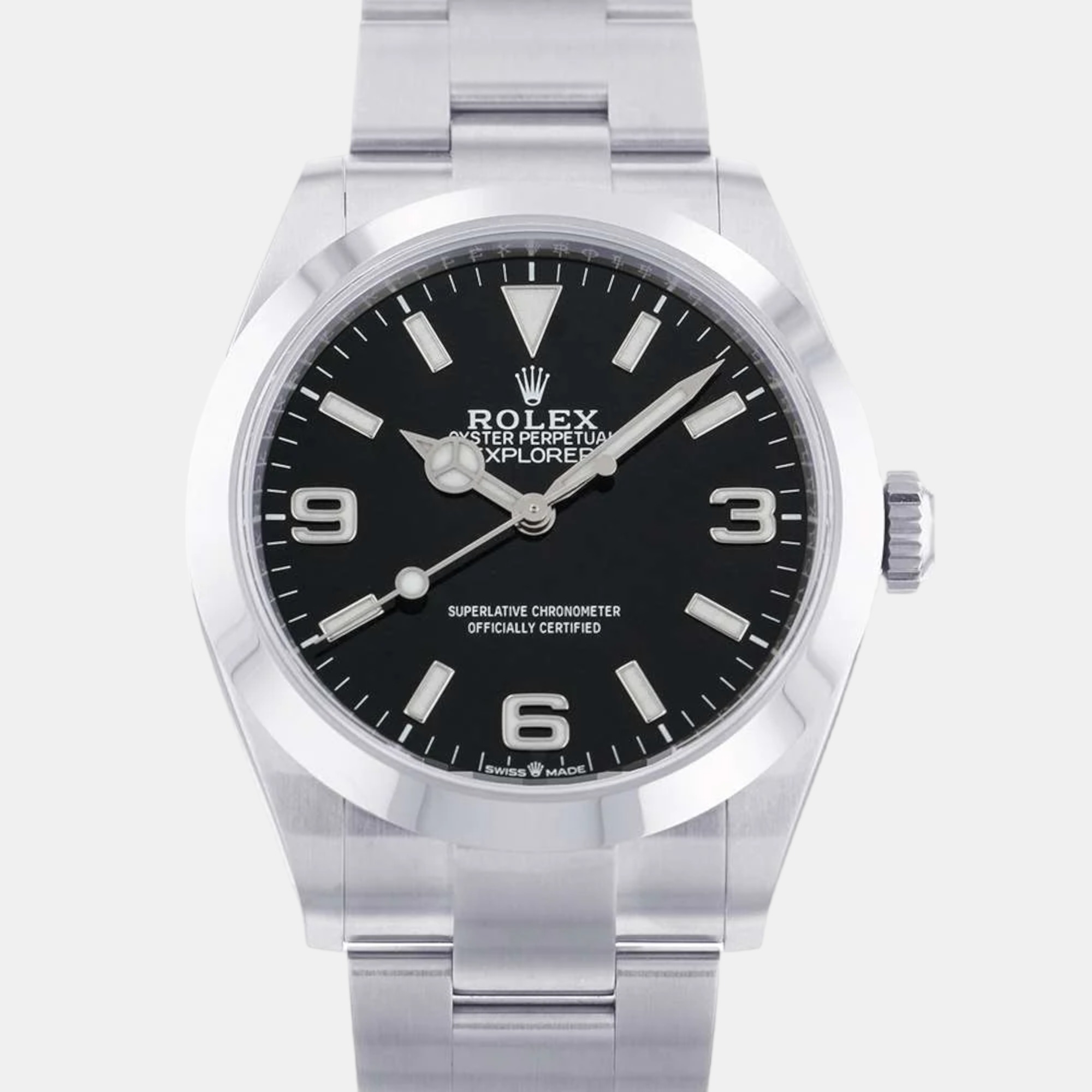 Rolex Black Stainless Steel Explorer 224270 Men's Wristwatch 40 Mm